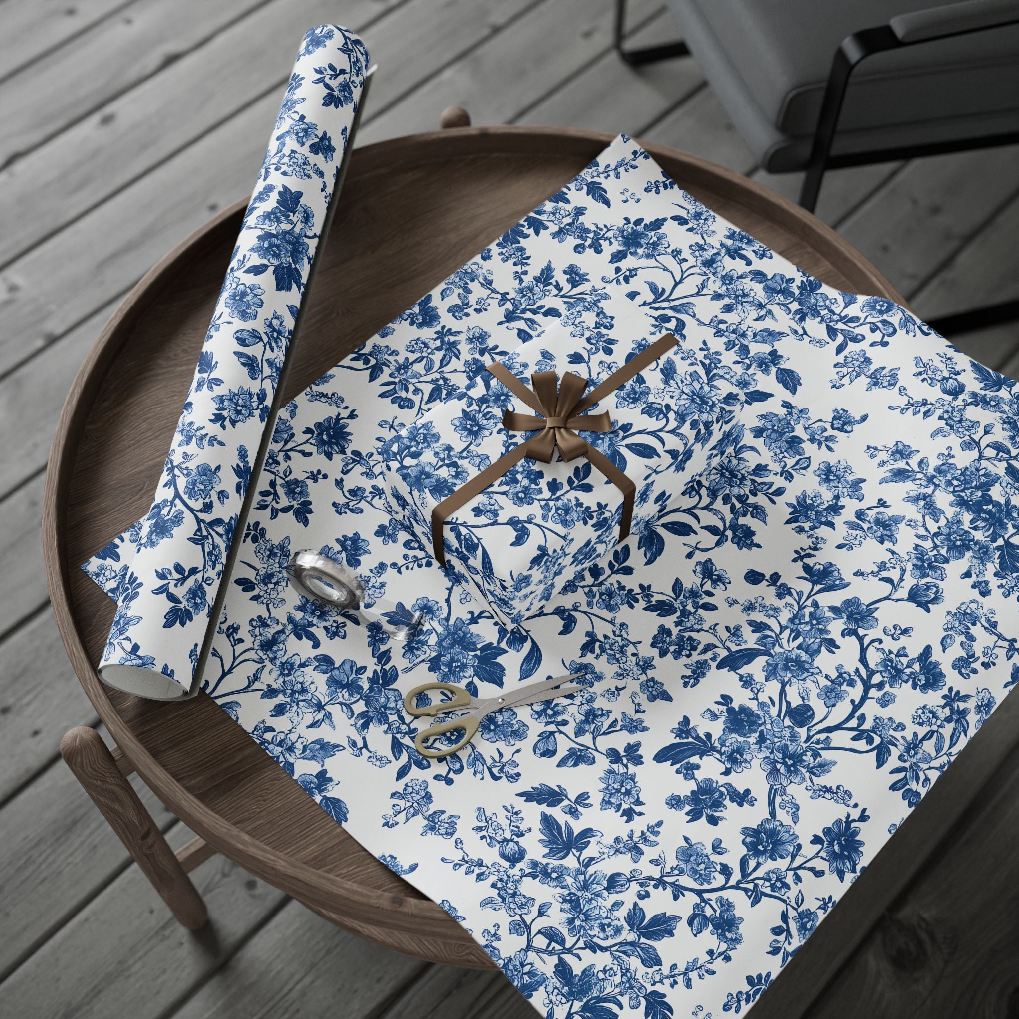 wrapping-papers-blue-french-toile-floral-elegant-gift-wrap-holiday-gift-wrap-birthday-wrapping-paper-wedding-gift-wrap-christ