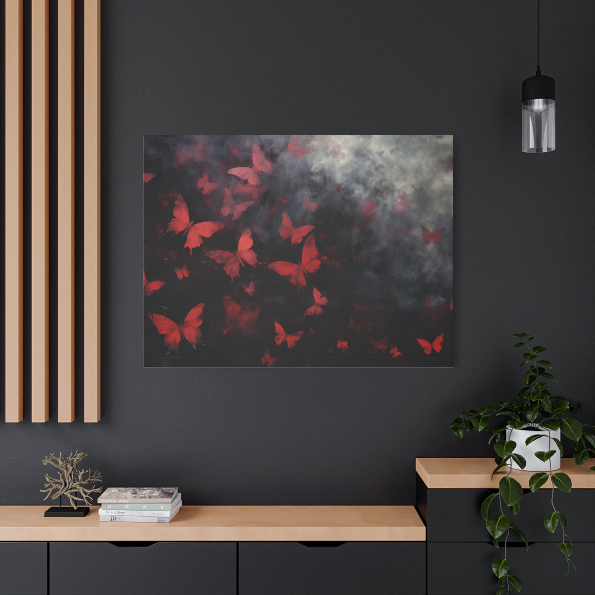 canvas-print-red-butterfly-brush-strokes-elegant-living-room-decor-housewarming-gift-canvas-wall-art-abstract-paintings