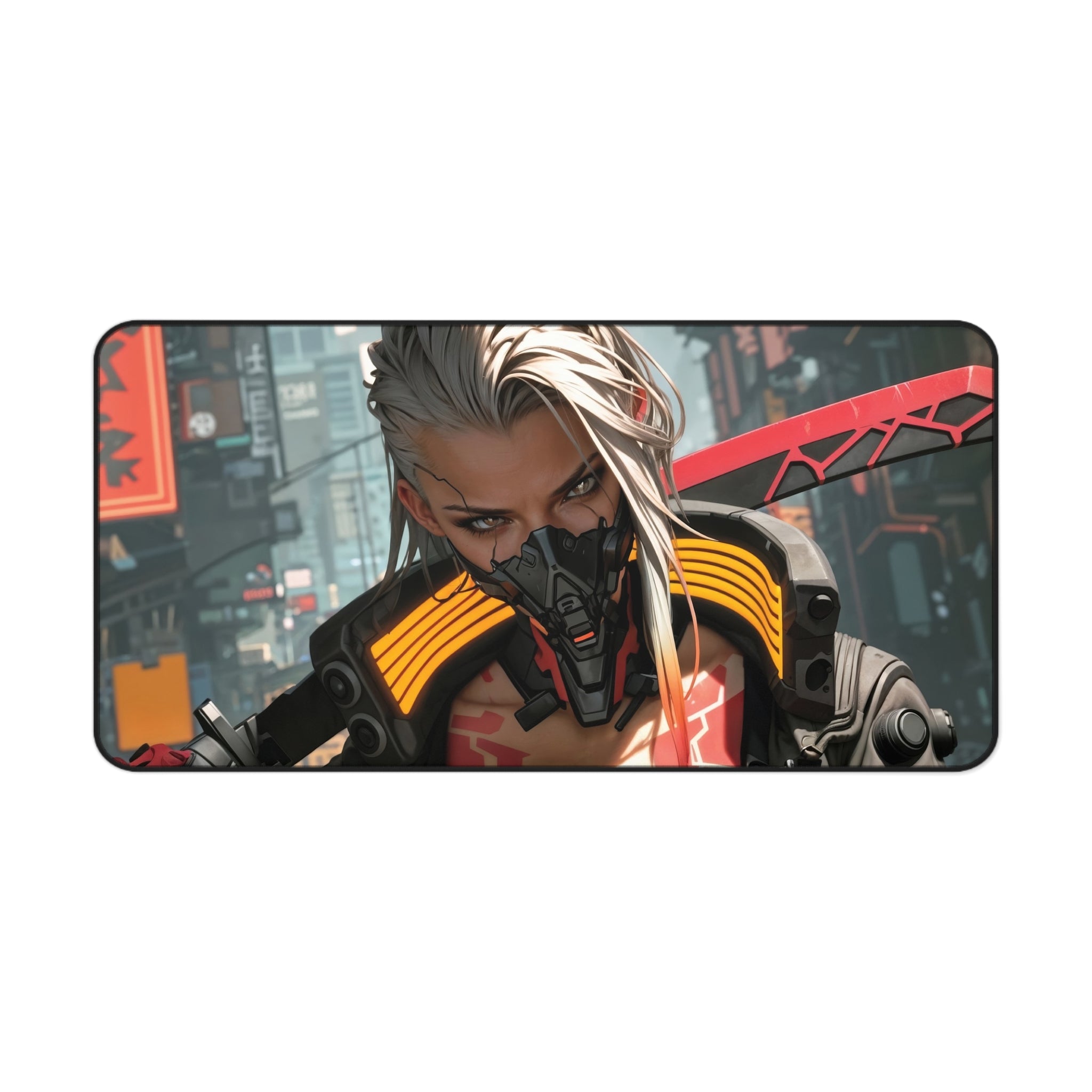 cyberpunk-girl-with-sword-mouse-pad-large-gaming-desk-mat-fantasy-protective-desk-pad-cyber-desk-accessory