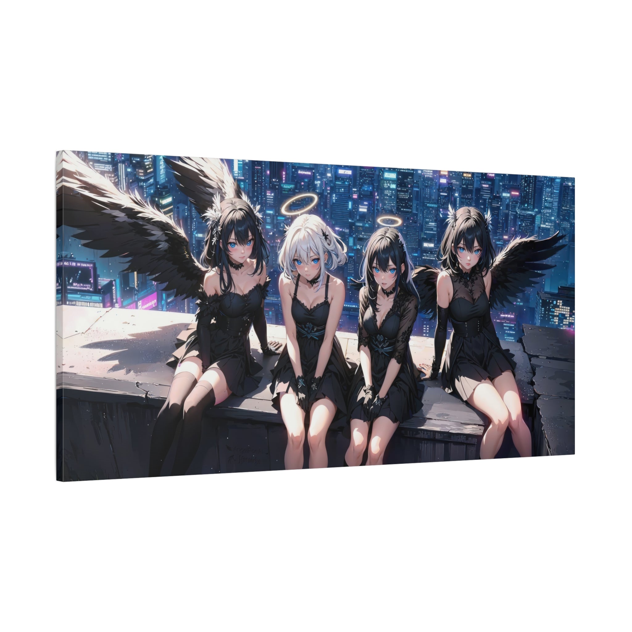canvas-print-anime-angels-anime-lover-canvas-wall-art-matte-stretched-wall-art-beautiful-anime-girls-decor-anime-print-anime-