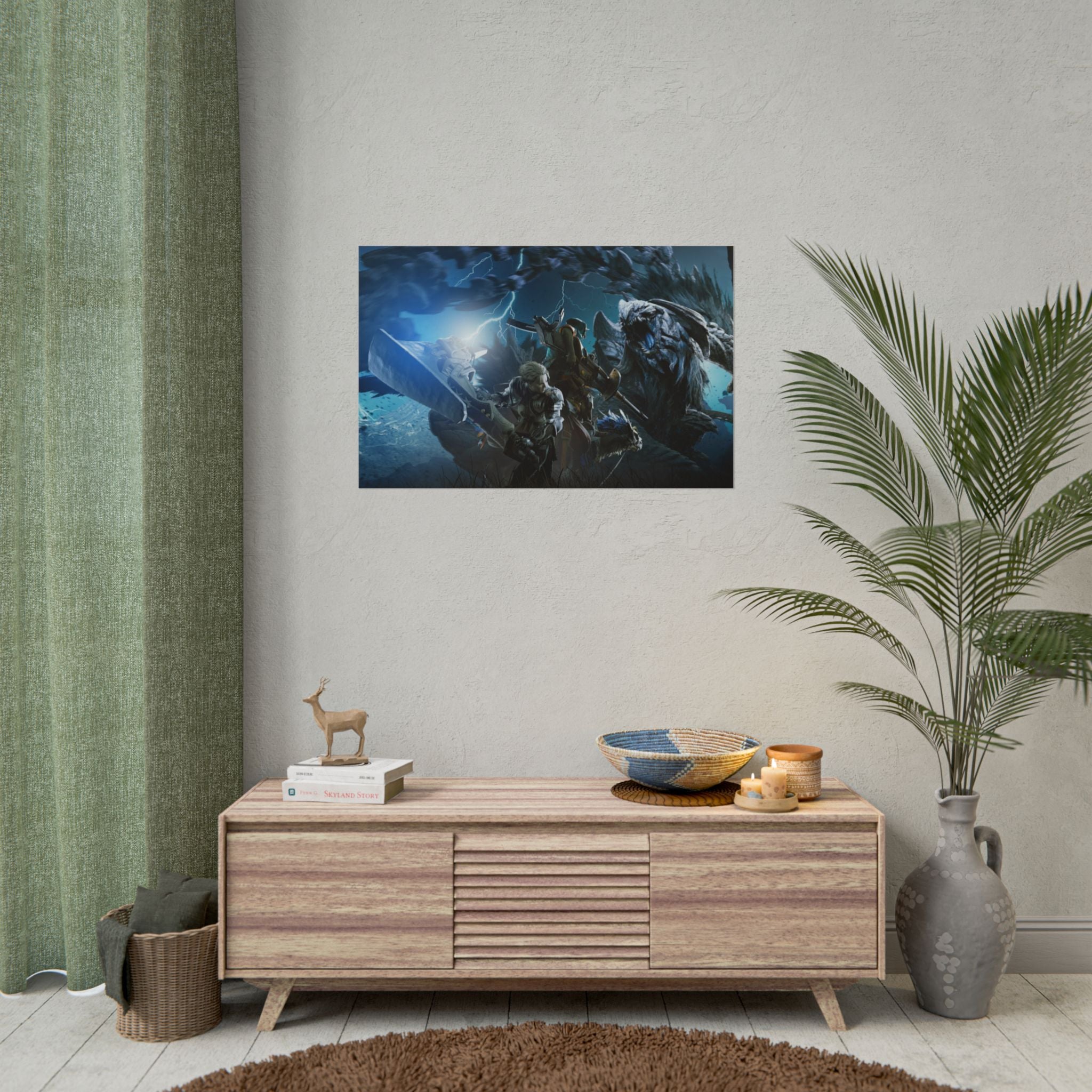 monster-hunter-poster-wall-art-matte-print-home-decor-gaming-poster-art-gamer-gift-video-game-art-hunter-fan