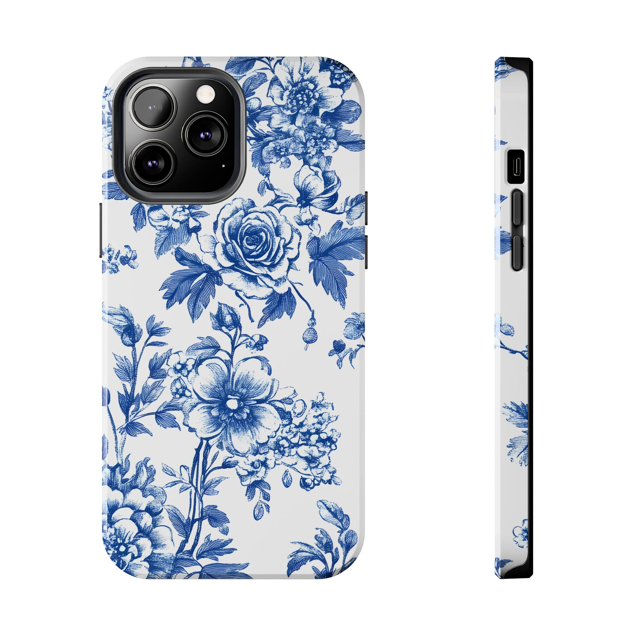french-toile-floral-tough-iphone-case-blue-iphone-cover-protective-iphone-case-hard-shell-iphone-case-vintage-design-phone-ca