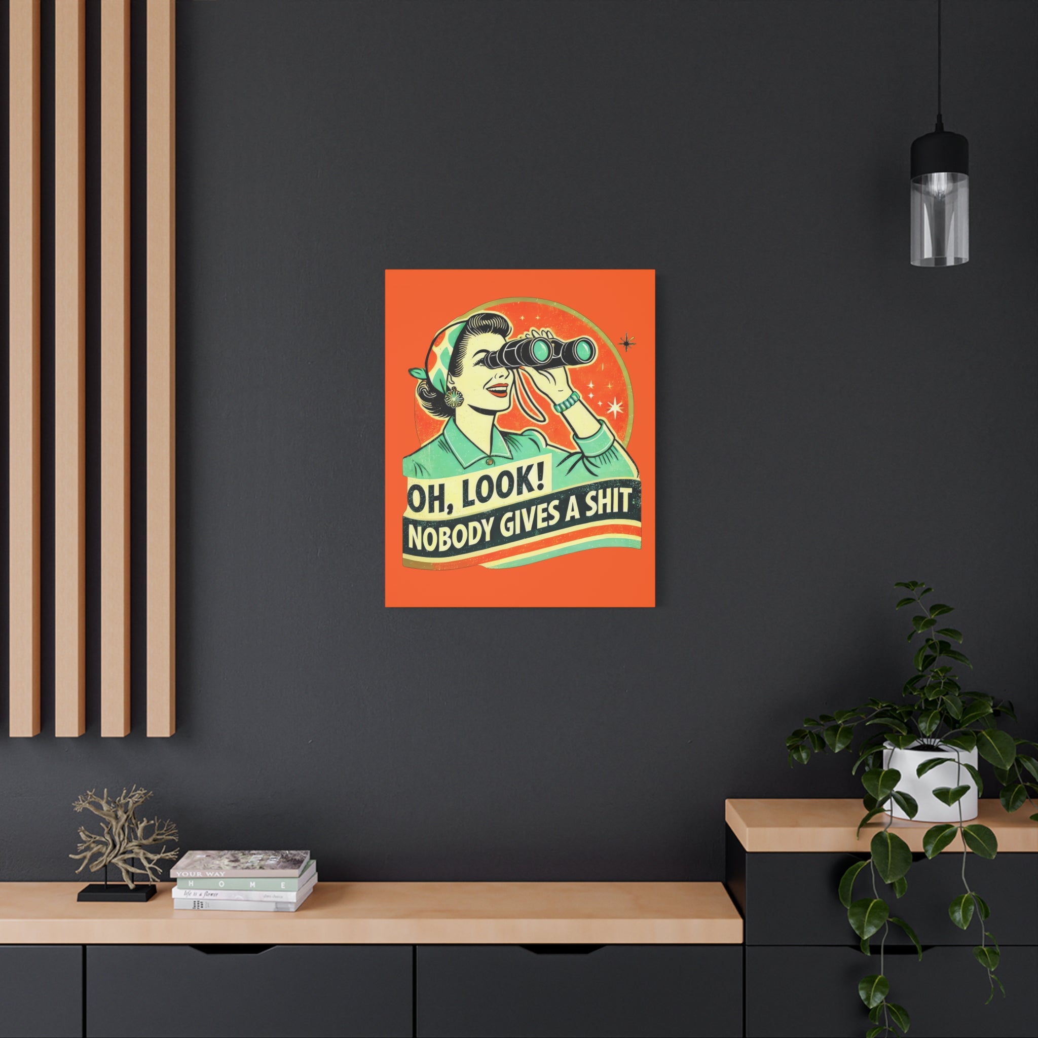 canvas-wall-art-funny-retro-woman-humorous-home-decor-matte-stretched-print-gift-for-her-vintage-style-poster-unique-wall