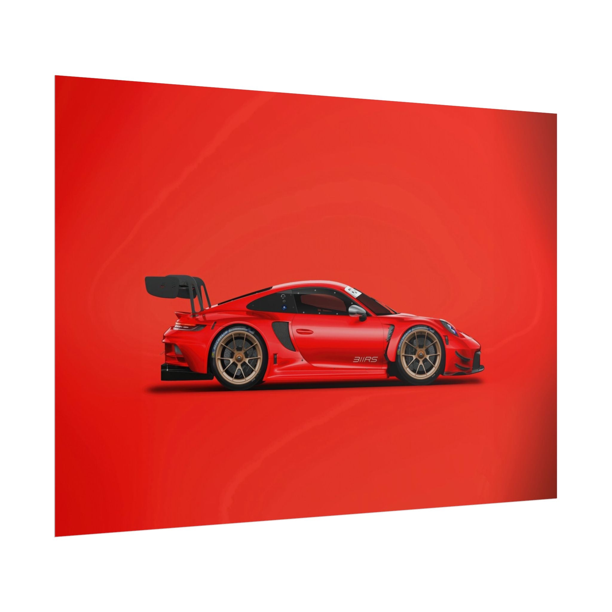 poster-print-wall-art-porsche-911-red-gt3r-red-supercar-poster-porsche-decor-rolled-poster-wall-art-hypercars-wall-decor
