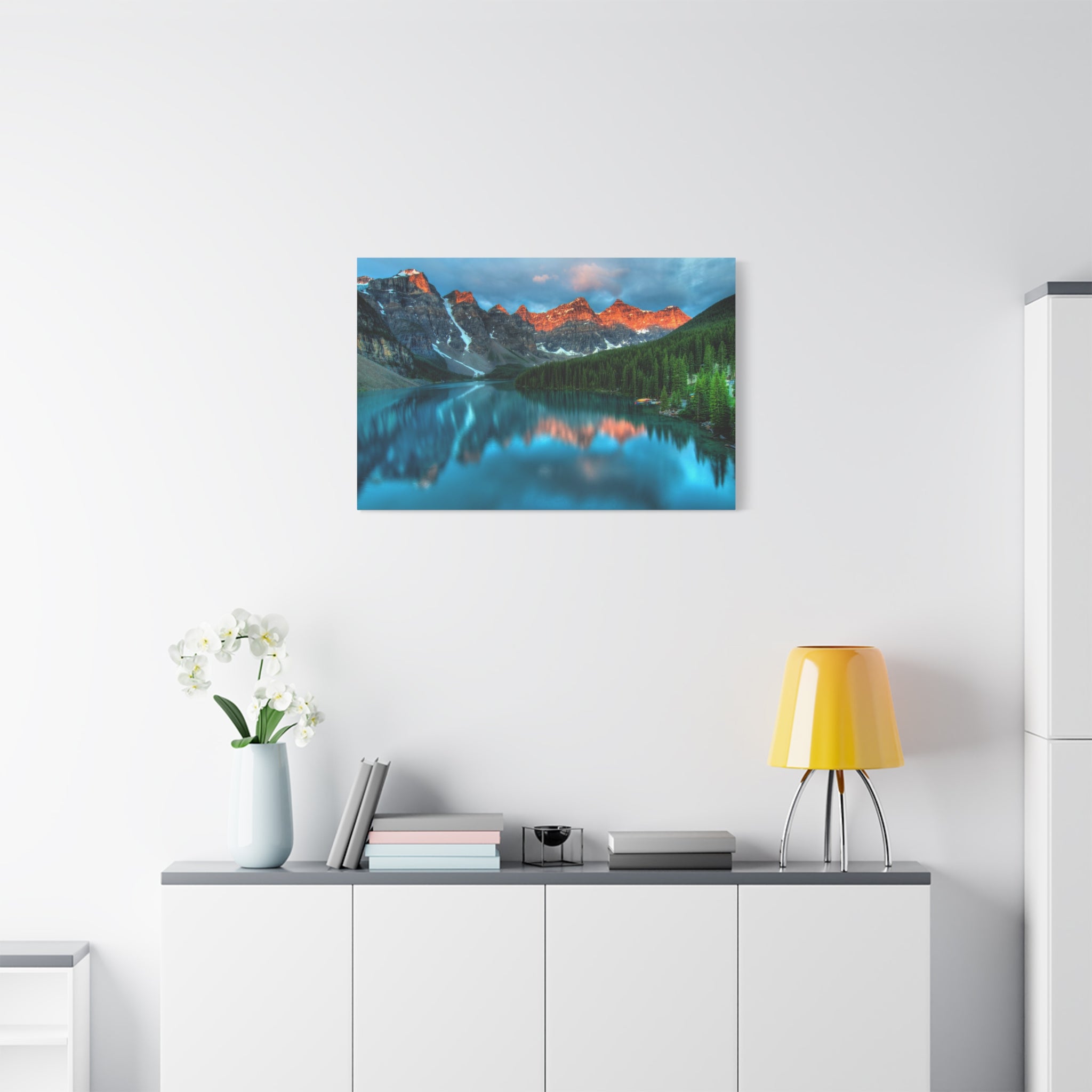 canvas-wall-art-mountain-sunrise-print-canadian-landscape-decor-matte-stretched-forest-scenery-nature-poster-home-office