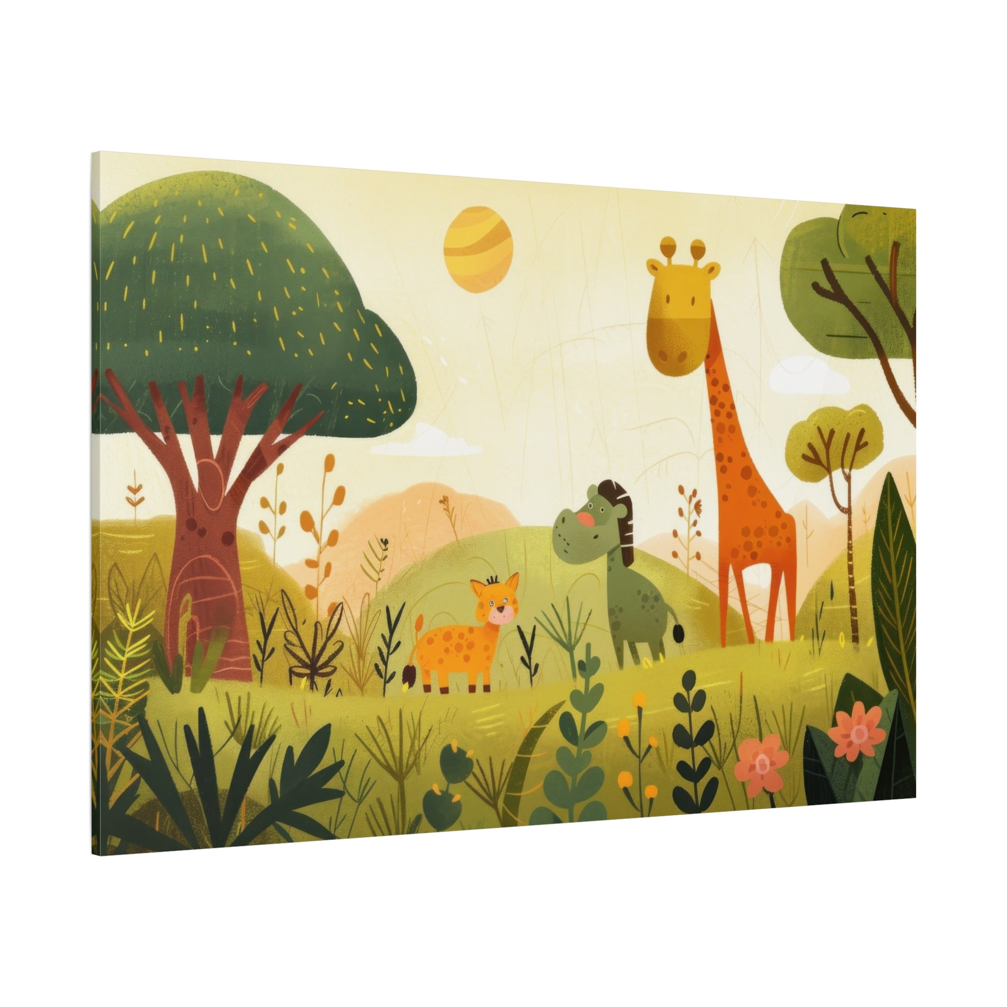 canvas-wall-art-safari-nursery-decor-baby-animals-print-stretched-matte-canvas-nursery-art-cute-animals-decoration-baby-nurse