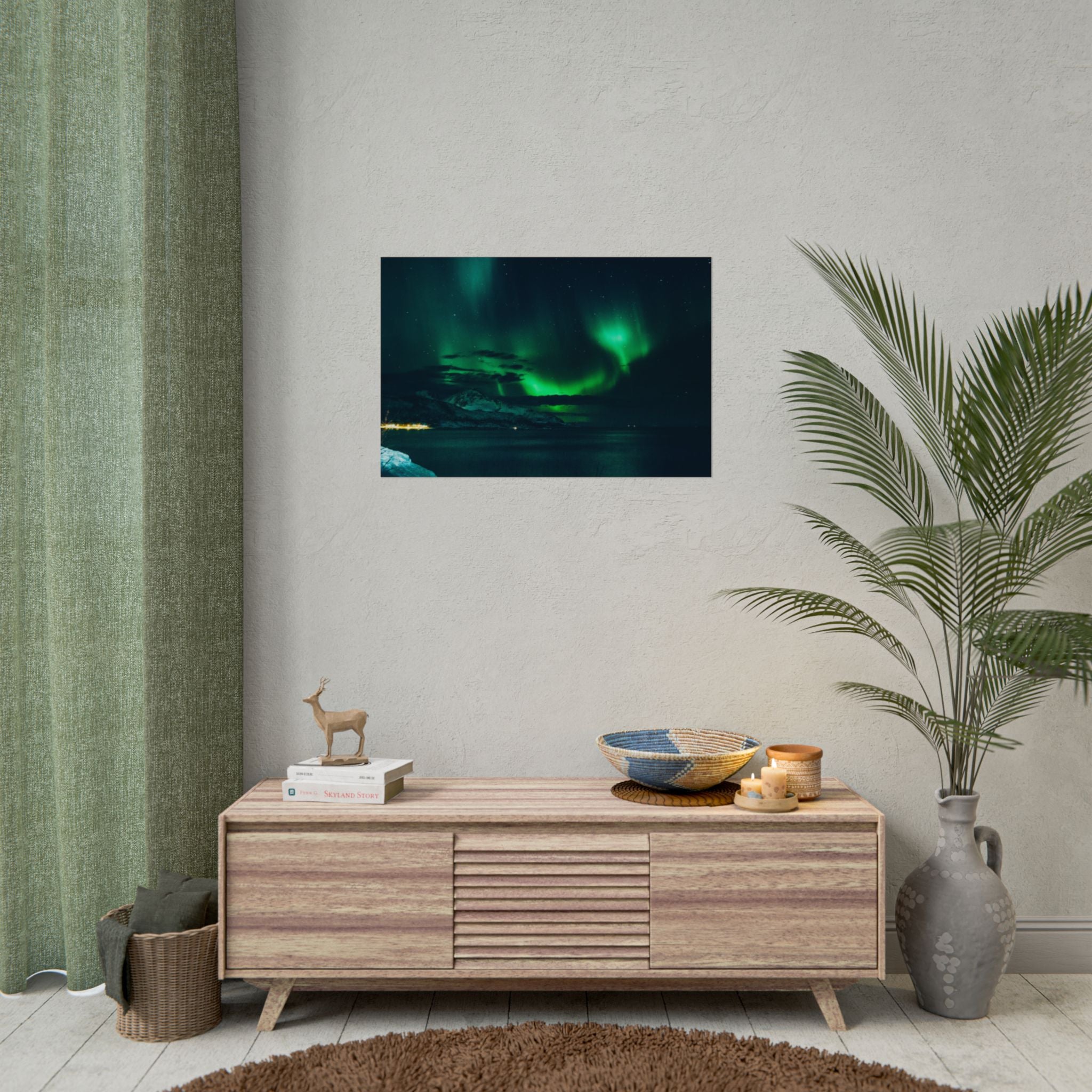 panoramic-aurora-borealis-poster-print-fine-wall-art-large-poster-colorful-northern-lights-wall-decor
