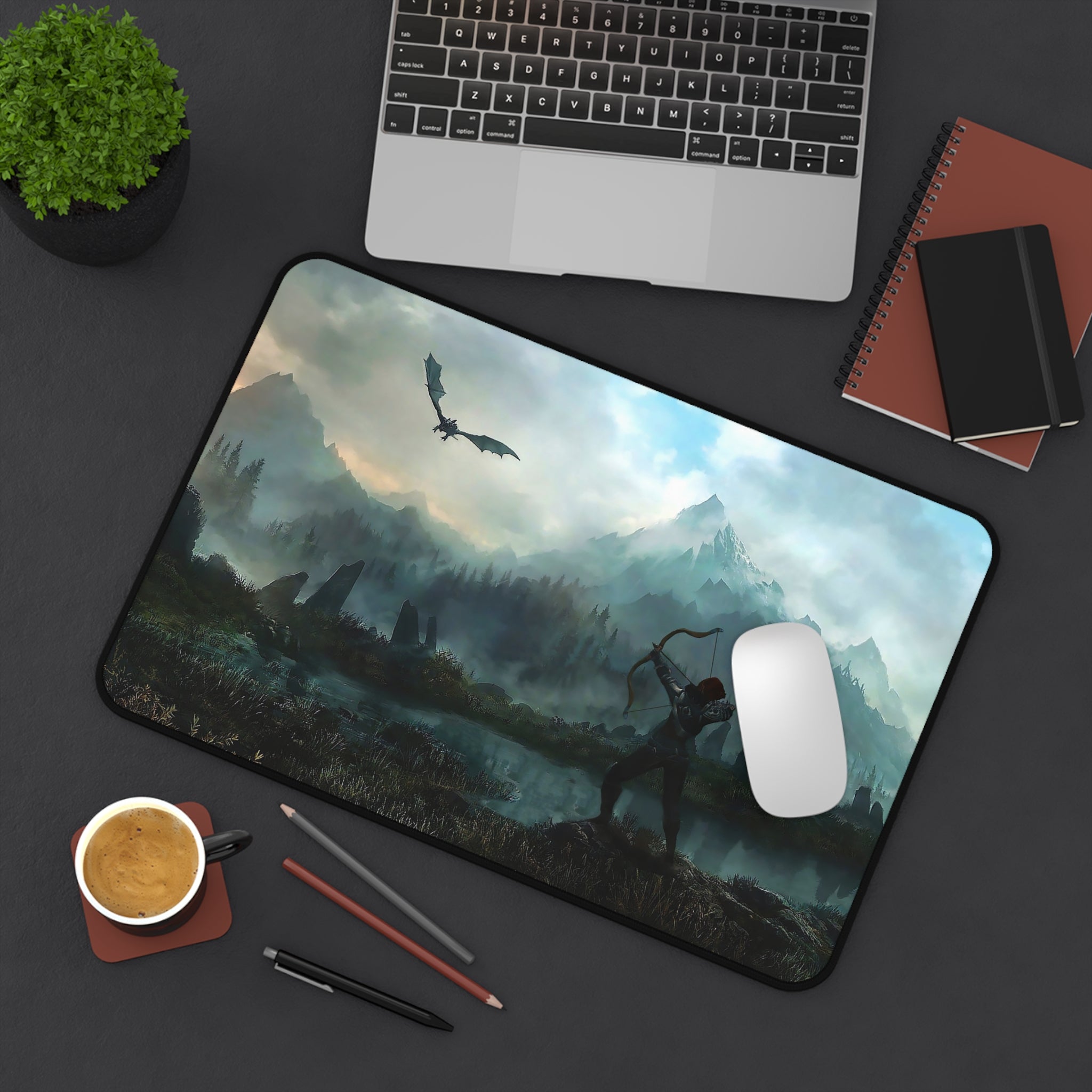aela-skyrim-deskpad-the-elder-scrolls-elsweyr-mousepad-gaming-desk-mat-dragon-and-viking-warrior-desk-decor