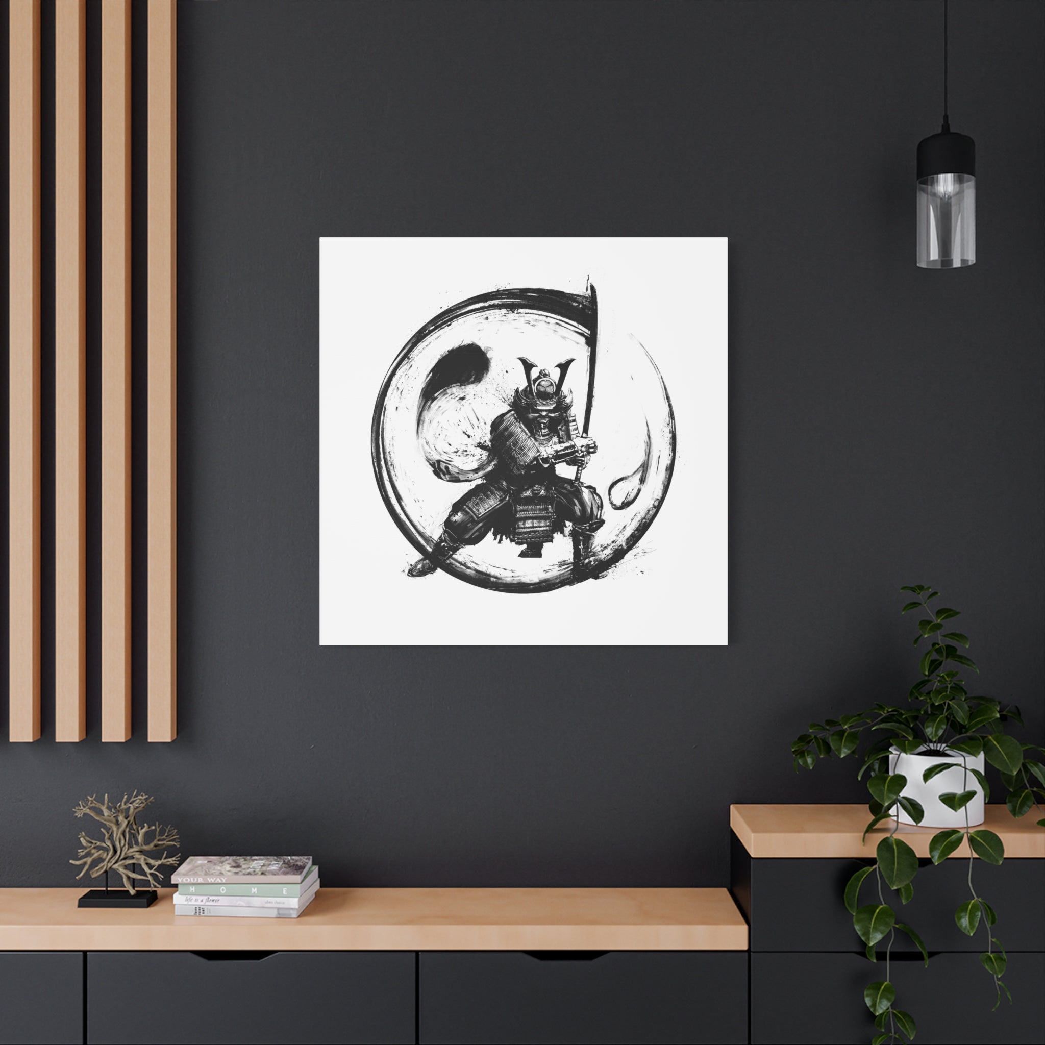 canvas-wall-art-japanese-samurai-ying-yang-katana-oni-mask-black-and-white-home-decor-zen-wall-hanging-asian-art-samurai-swor