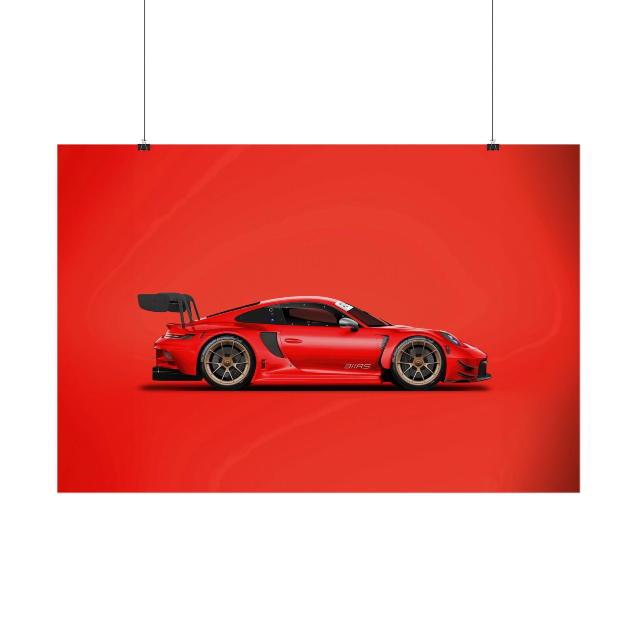 poster-print-wall-art-porsche-911-red-gt3r-red-supercar-poster-porsche-decor-rolled-poster-wall-art-hypercars-wall-decor