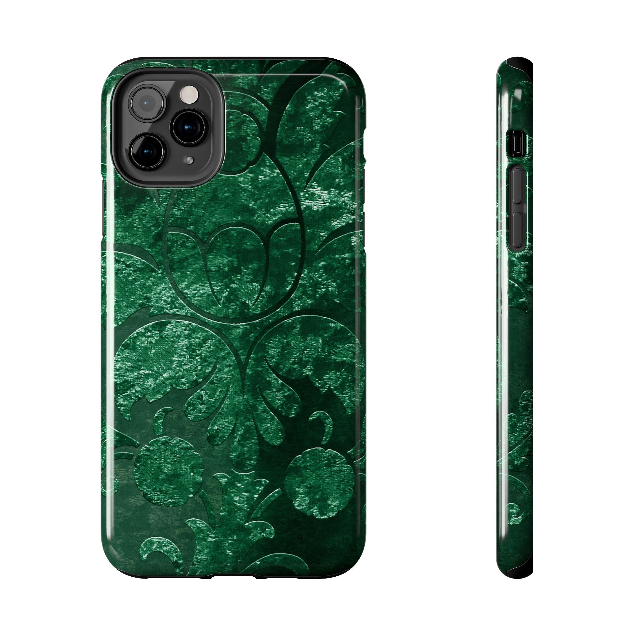 embossed-emerald-velvet-tough-iphone-case-protective-iphone-cover-heavy-duty-iphone-case-rugged-phone-case-durable-smartphone