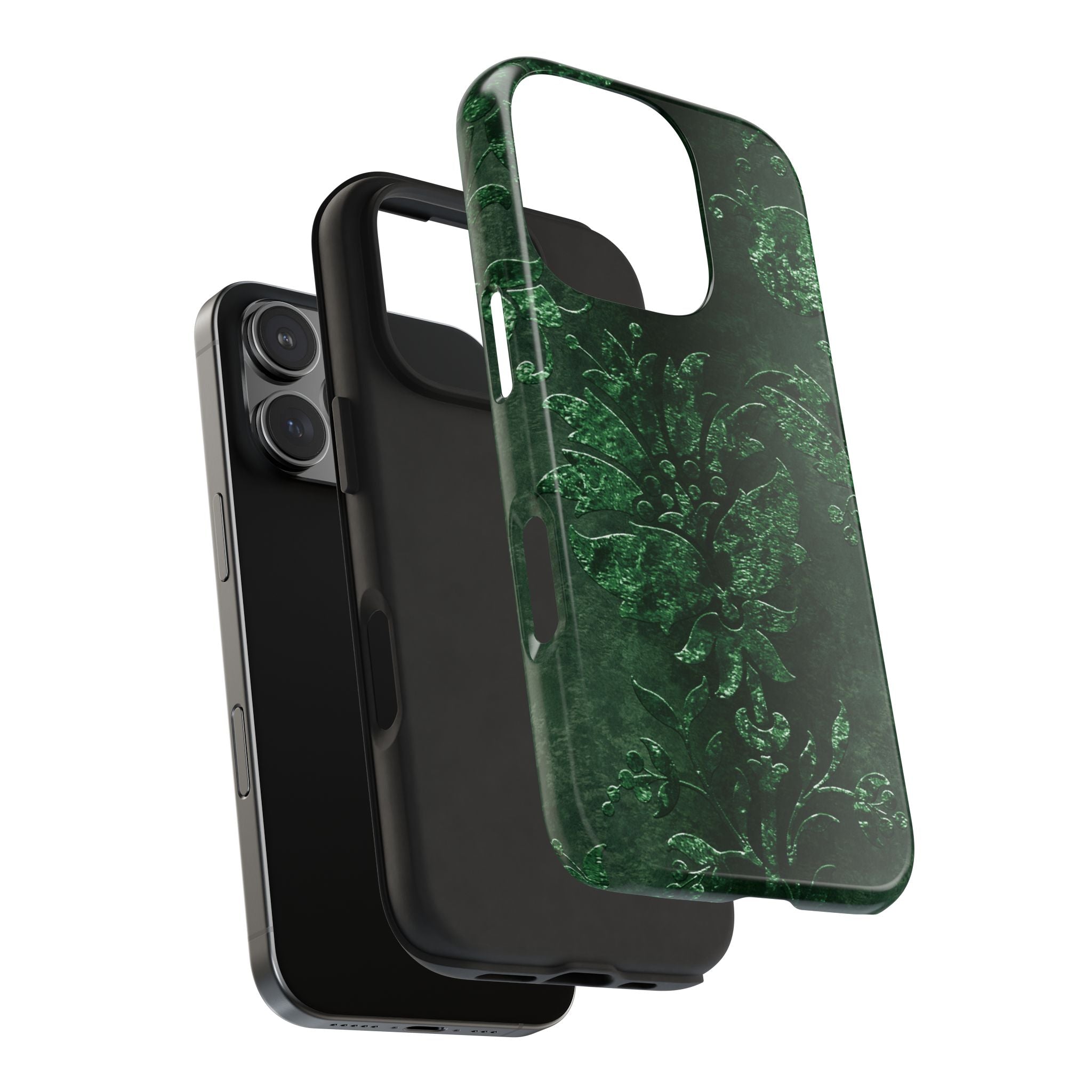 embossed-emerald-velvet-tough-iphone-case-protective-iphone-cover-heavy-duty-iphone-case-rugged-phone-case-durable-smartphone
