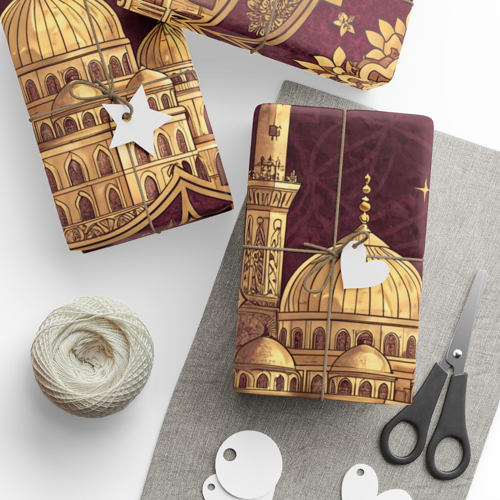 ramadan-night-wrapping-papers-islamic-celestial-gift-wrap-mosque-silhouette-eid-holiday-supplies-festive-present-packaging-re