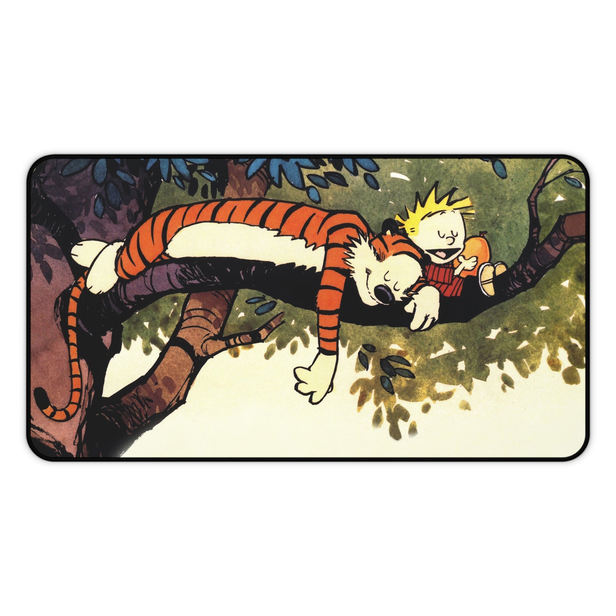 Calvin and Hobbes Mouse Pad, Green Cartoon Mouse Pad Desk Pad, Comicbook Desk Mat, Gift for Desk