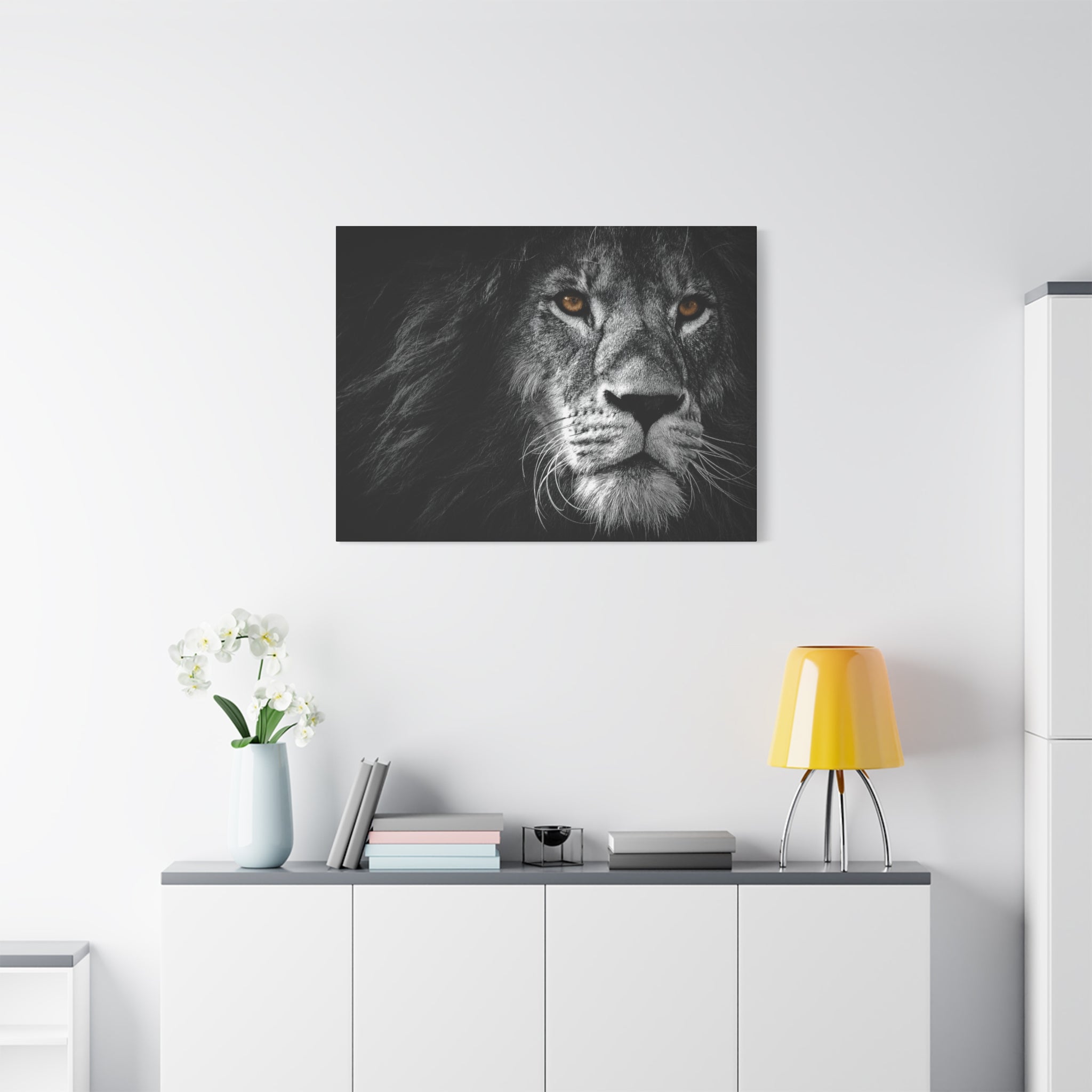 canvas-print-lion-wall-art-black-and-white-living-room-decor-matte-stretched-lion-poster-jungle-animal-art-print-wildlife-saf
