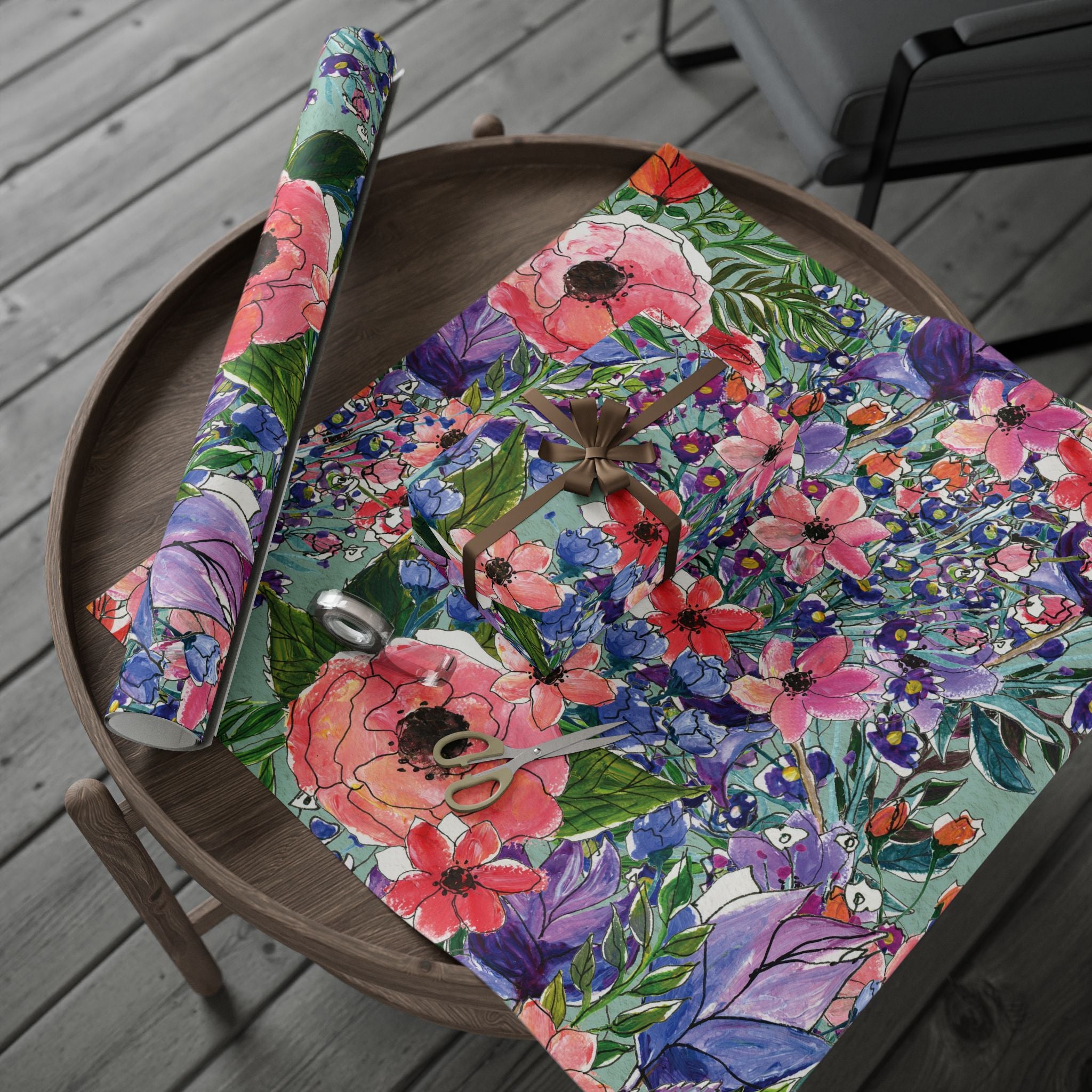 floral-wrapping-papers-pink-purple-oil-painting-gift-wrap-holiday-present-packaging-birthday-party-decor-craft-supplies-weddi