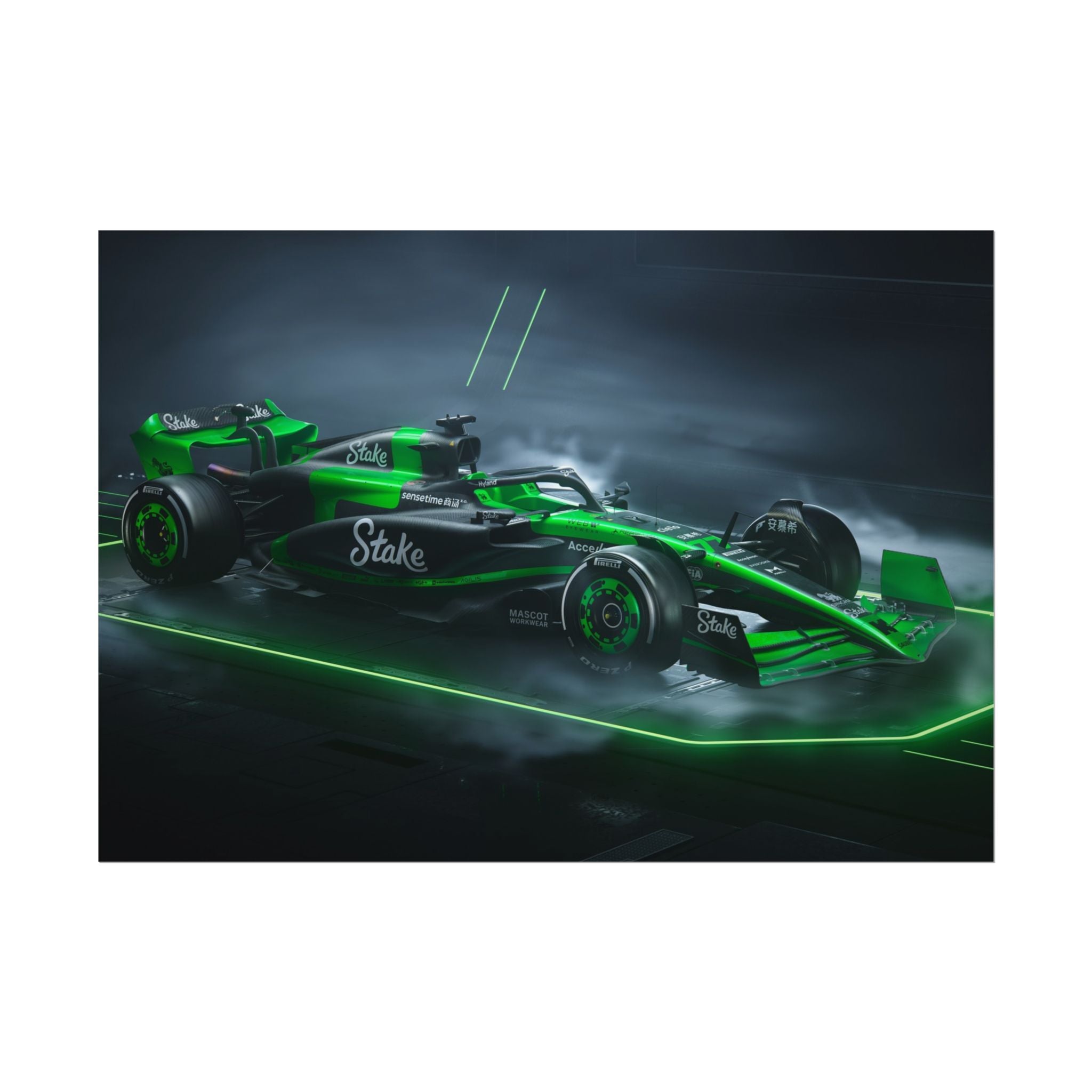 green-formula-1-car-poster-print-formula-one-cars-formula-1-gift-formula-1-poster-formula-1-wall-art-wall-decor-room-decor