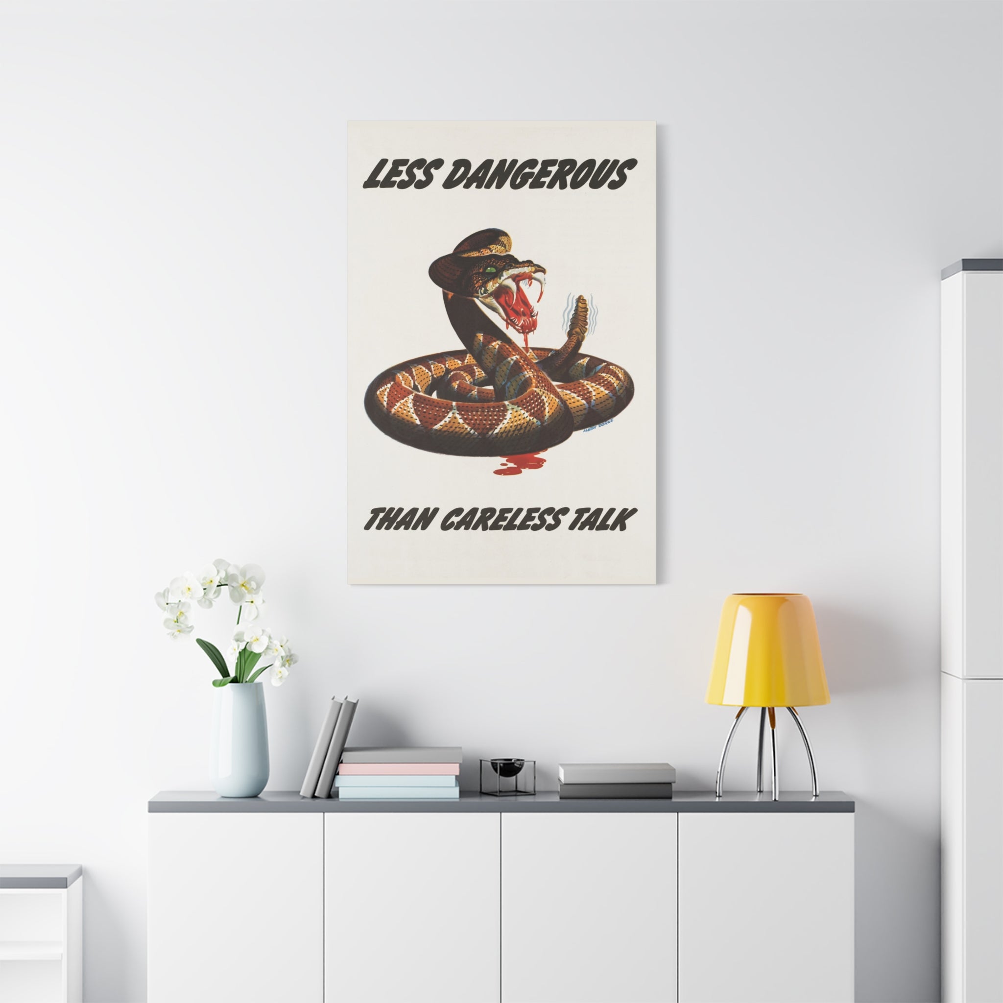 canvas-print-cobra-motivational-art-matte-finish-stretched-wall-art-less-dangerous-than-careless-talk-home-decor