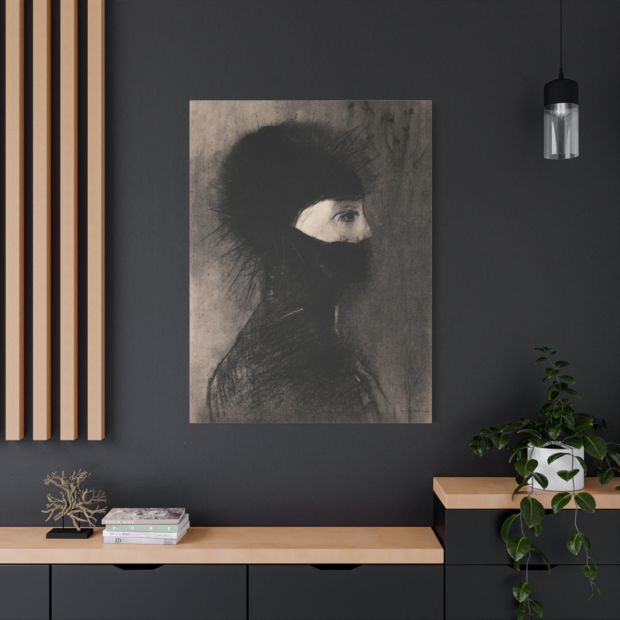 canvas-wall-art-armor-by-odilon-redon-vintage-woman-illustration-post-impressionism-art-wall-decor-matte-canvas-stretched