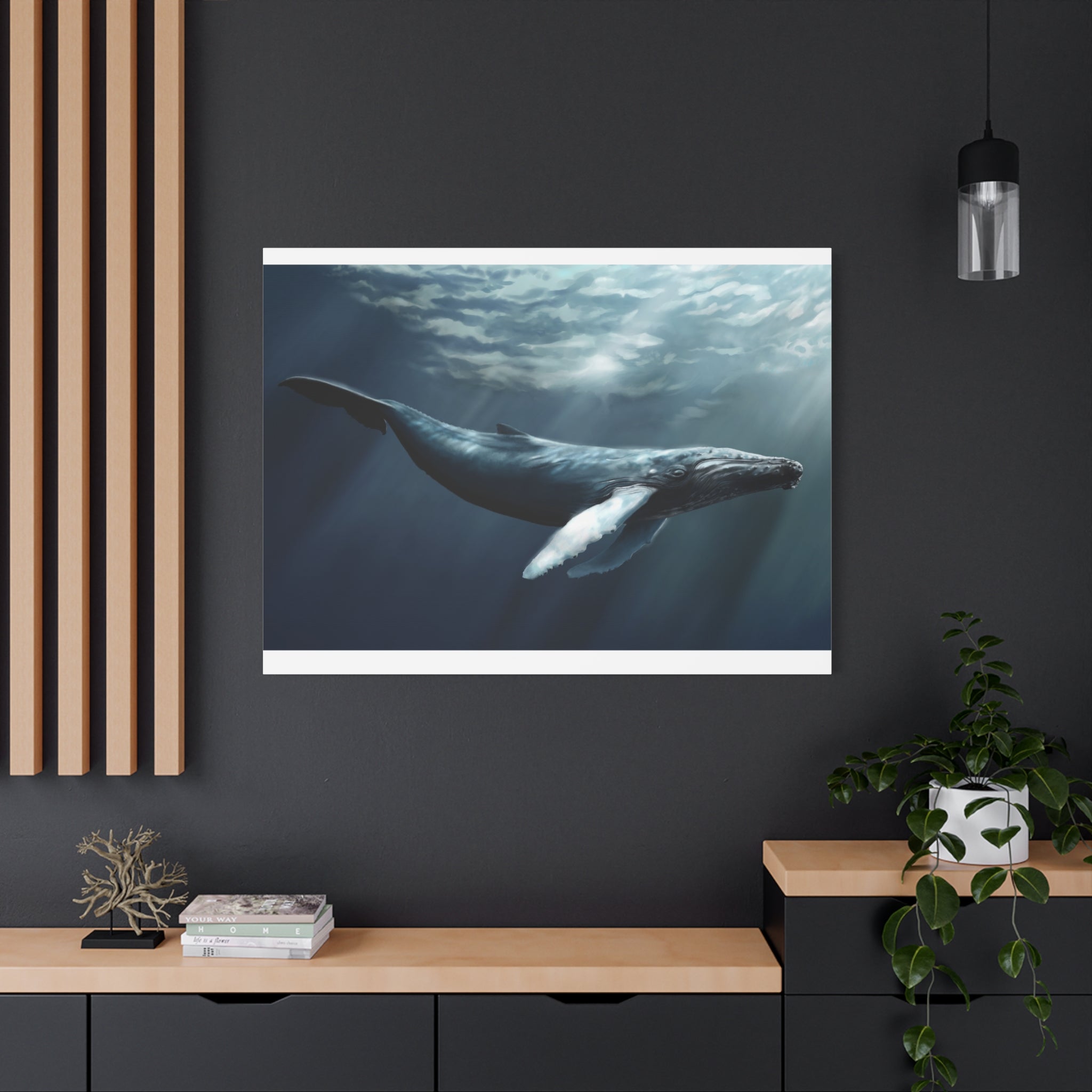 canvas-art-humpback-whale-wall-decor-matte-stretched-print-underwater-ocean-painting-nautical-home-decor-sea-life-artwork-wha