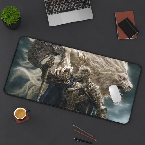 elden-ring-white-lion-mouse-pad-xl-gaming-desk-pad-shadow-of-the-erdtree-medival-armor-gamer-setup-d