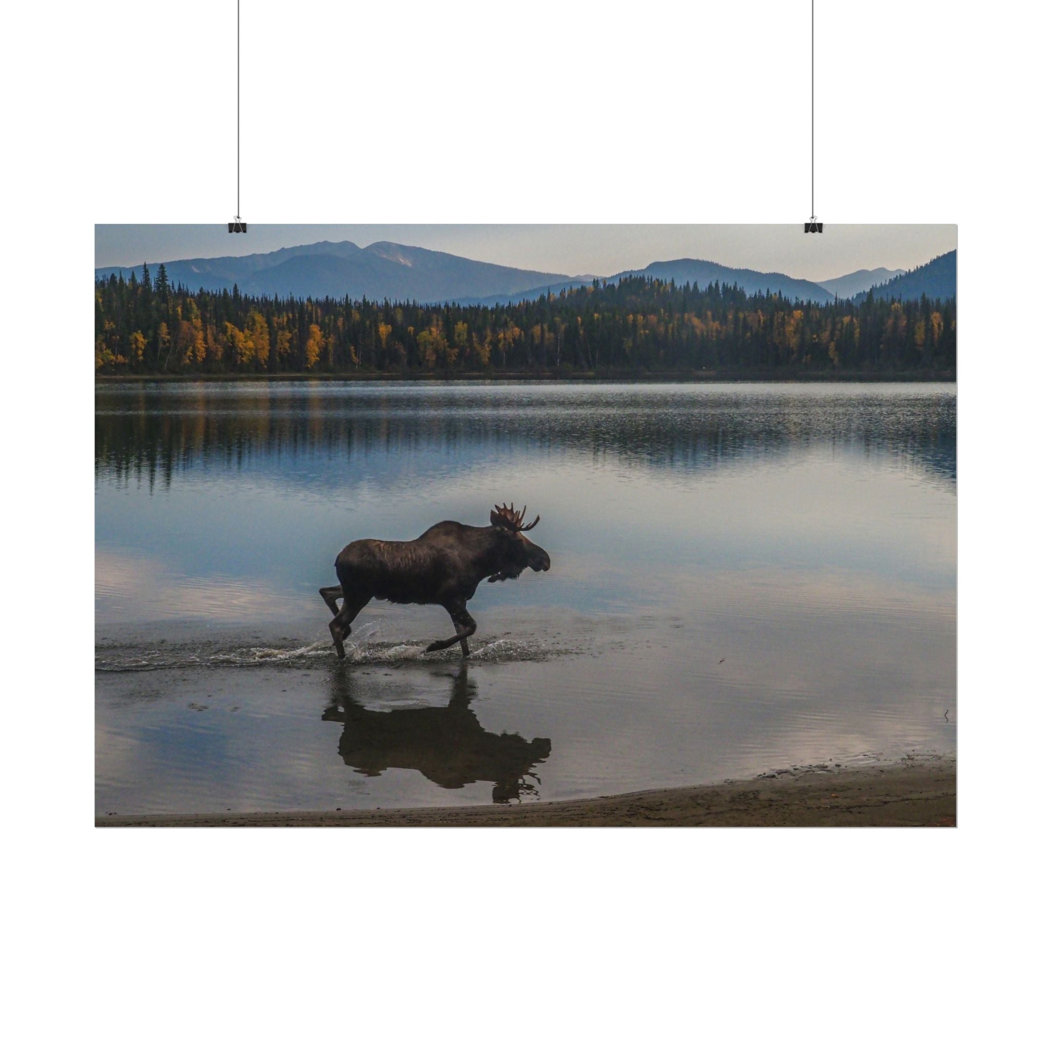 rustic-moose-poster-wall-decor-cabin-lodge-wildlife-painting-nature-home-decor-wilderness-animal-poster-farmhouse-wall-art