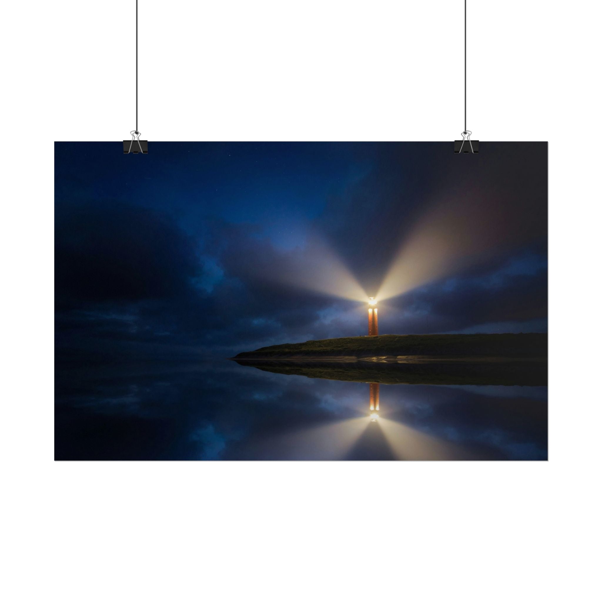 lighthouse-on-rock-poster-wall-art-coastal-wall-decor-nautical-decor-beach-house-decoration-seaside-wall