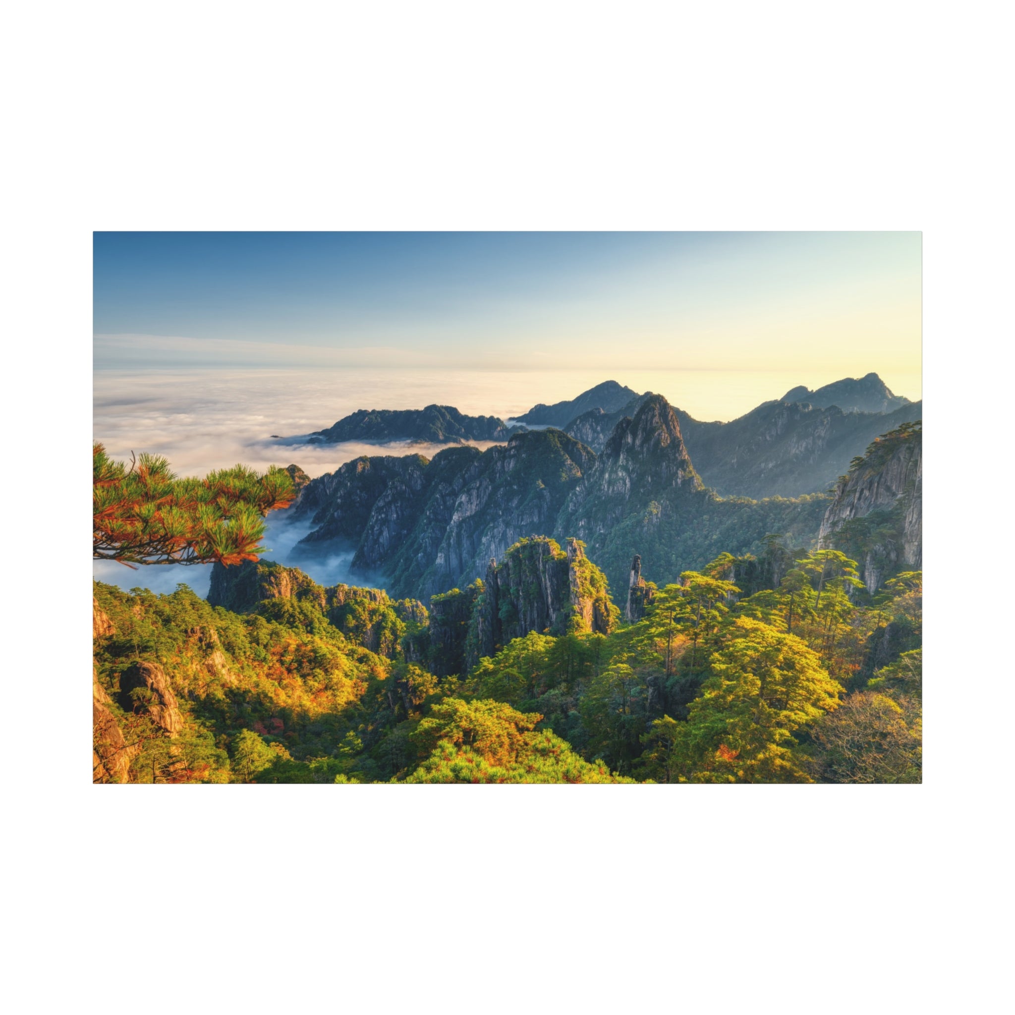canvas-wall-art-mountain-sunrise-print-mountain-landscape-decor-matte-stretched-forest-scenery-nature-poster-home-office