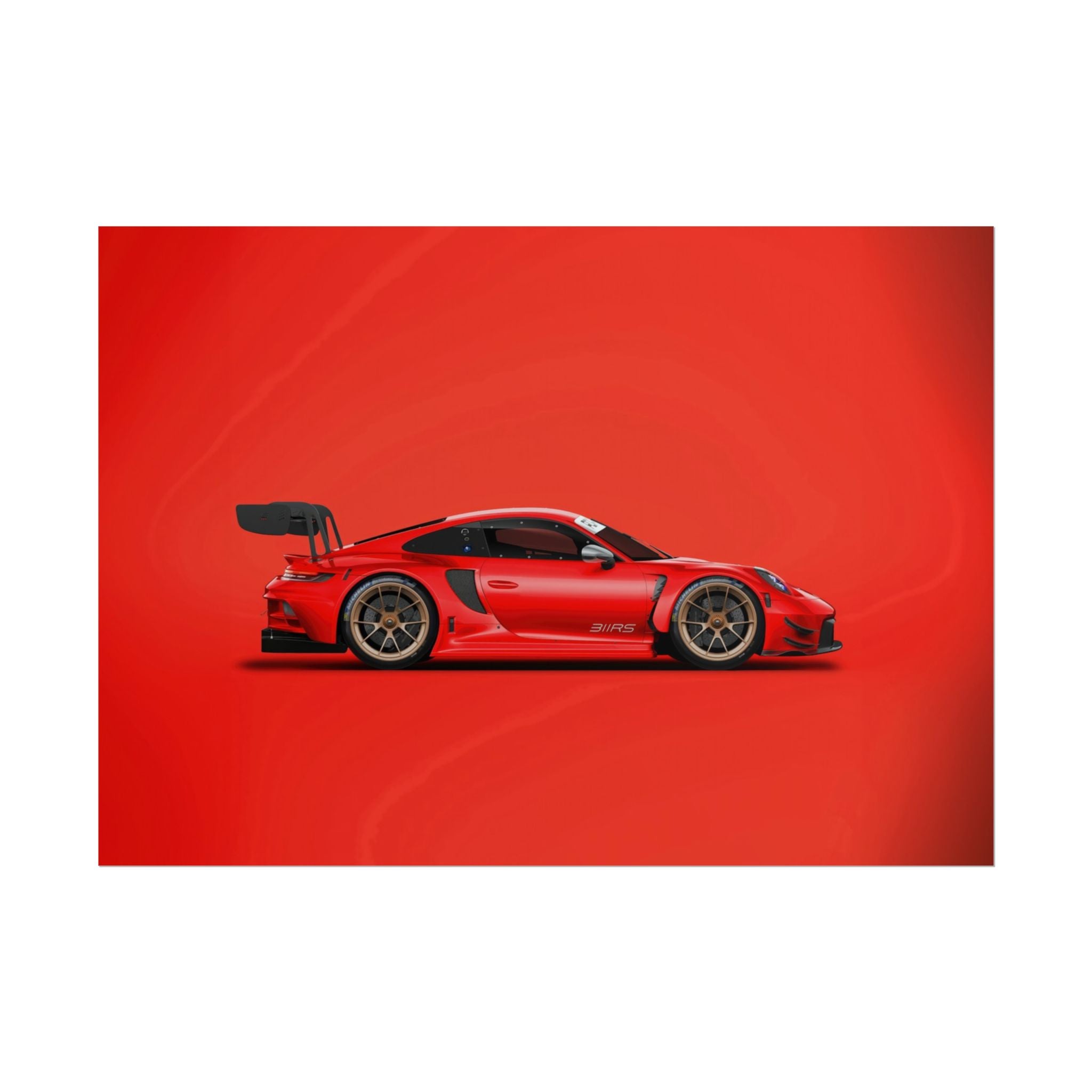 poster-print-wall-art-porsche-911-red-gt3r-red-supercar-poster-porsche-decor-rolled-poster-wall-art-hypercars-wall-decor