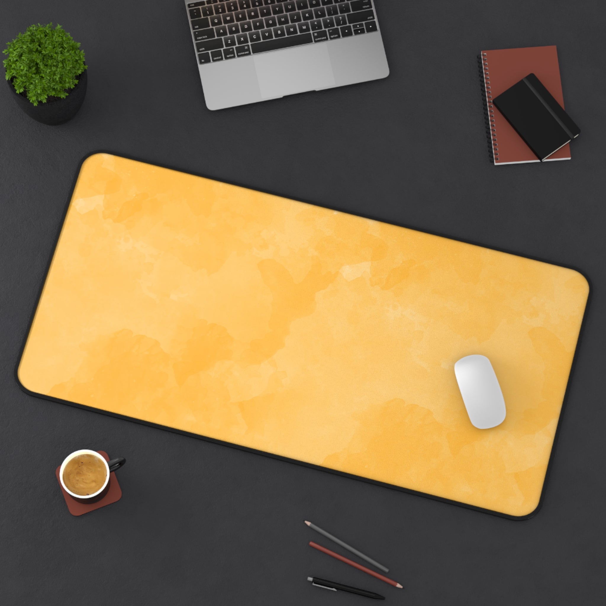 watercolor-macaroon-yellow-desk-mat-gaming-mousepad-office-desk-accessories-large-desk-blotter-computer-desk-cover-home-essen