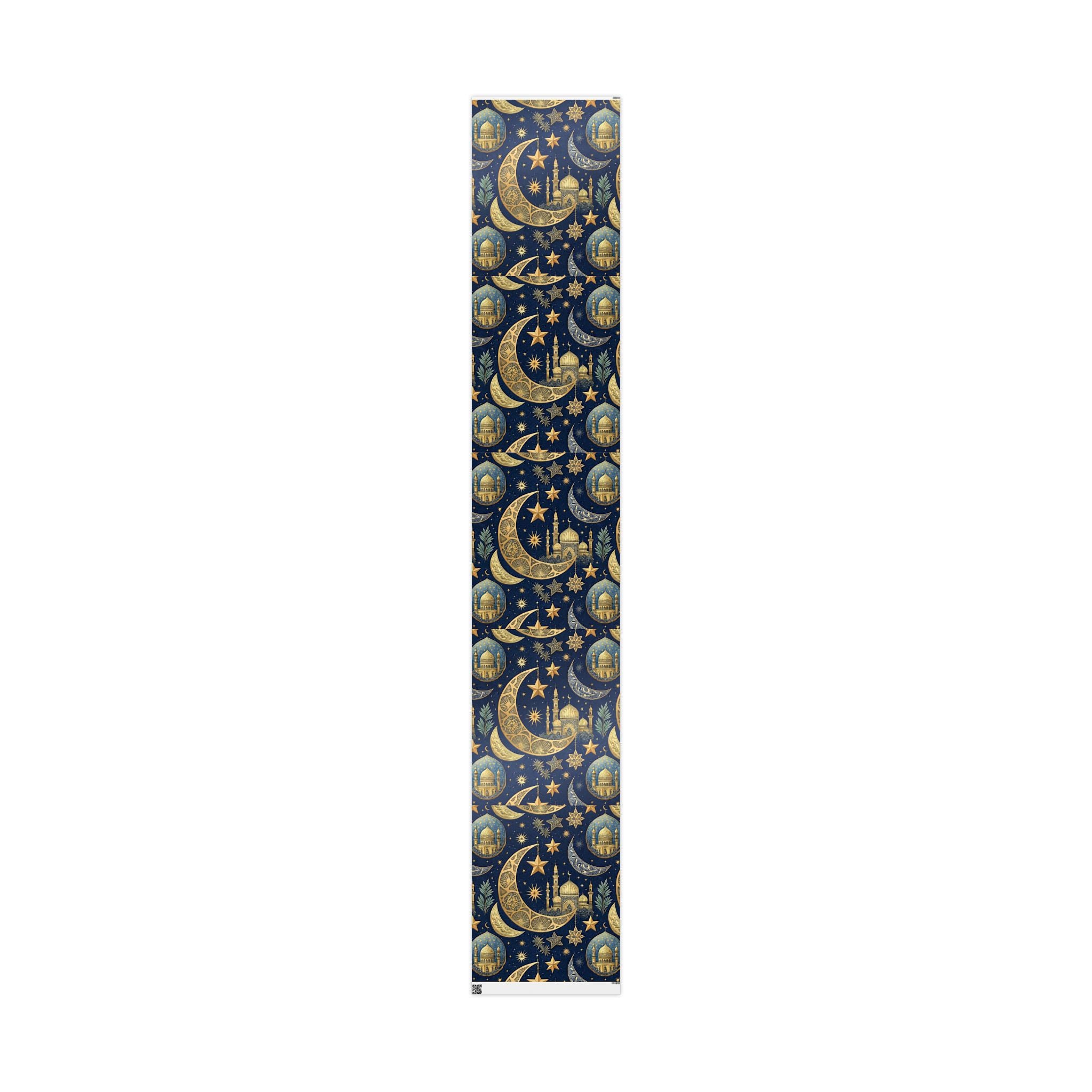 ramadan-night-wrapping-papers-islamic-crescent-moon-gift-wrap-mosque-silhouette-eid-holiday-supplies-festive-present-packagin