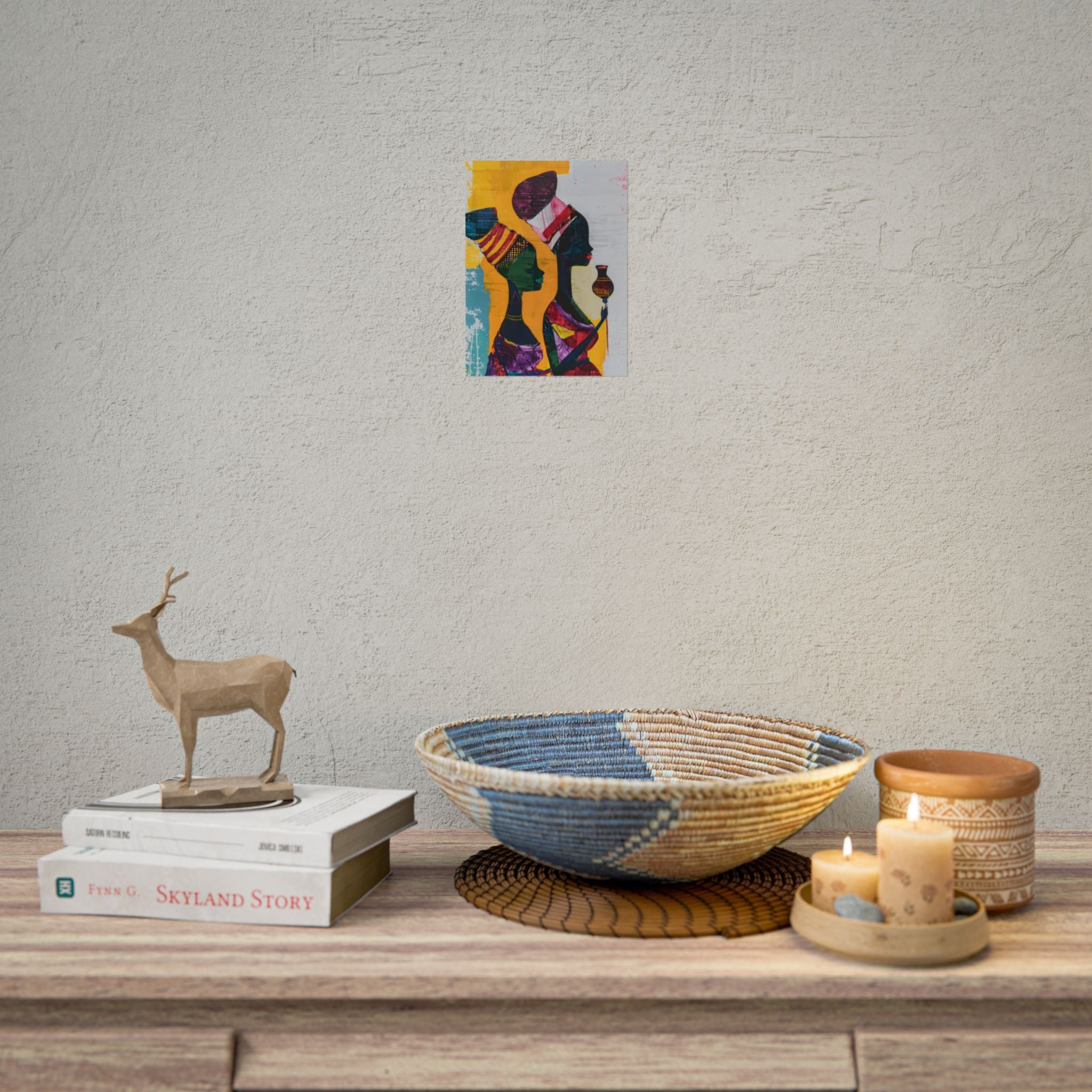 Traditional African Woman Poster Wall Art, African Portrait, Afrocentric, Tribal Home Art, Afro American Art, Ethnic Wall Decor