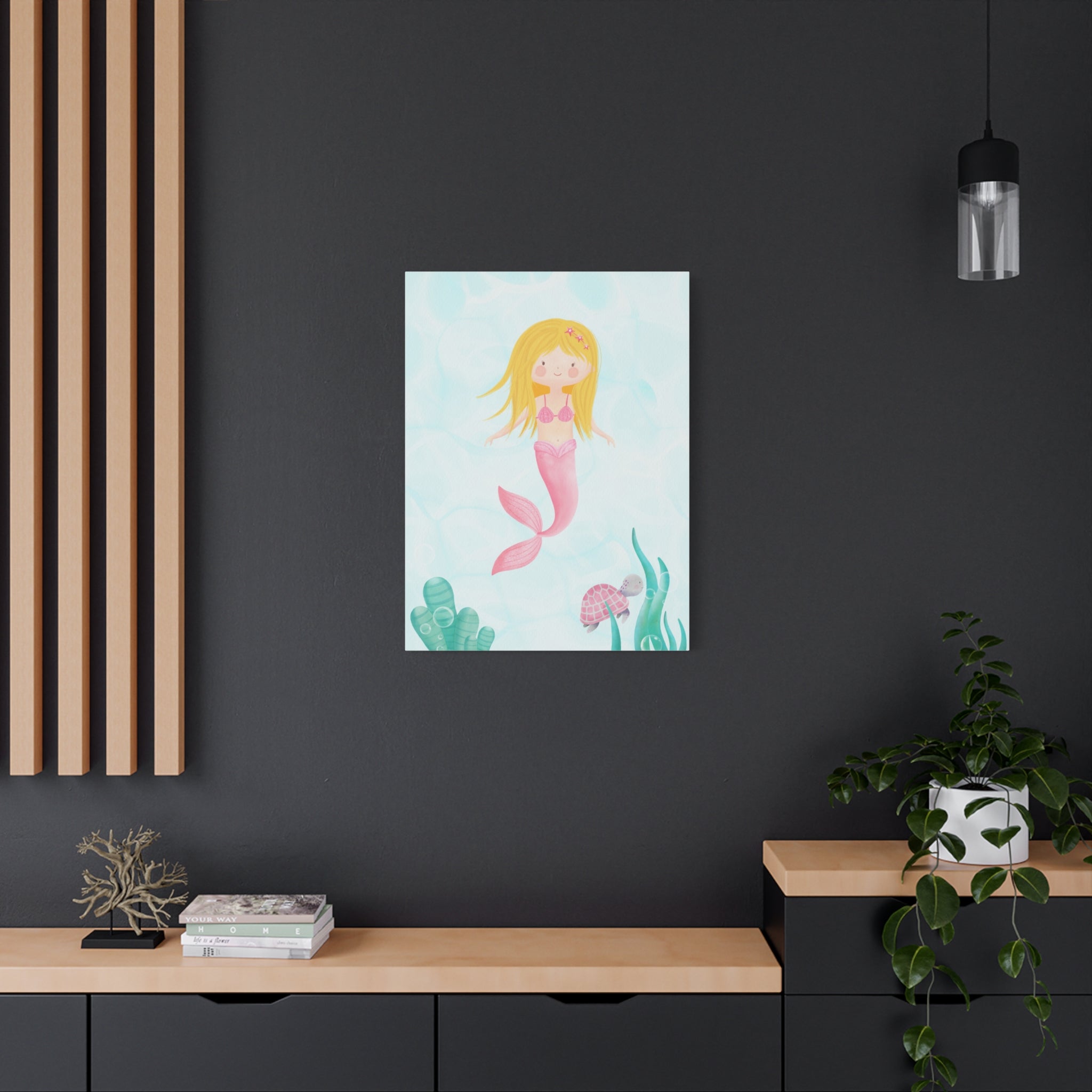 canvas-wall-art-cute-pink-mermaid-nursery-decor-pink-mermaid-print-nursery-art-cute-pink-mermaid-decoration-baby-nursery-merm