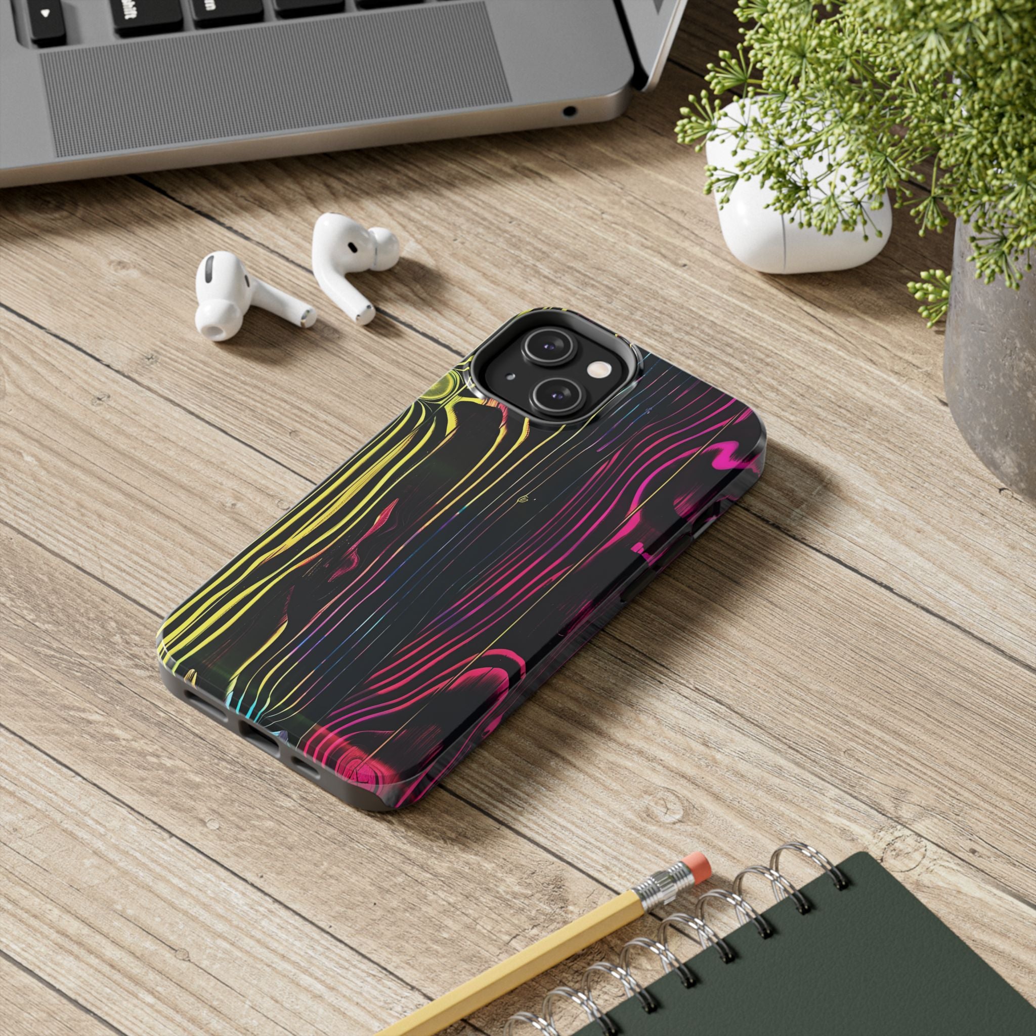disco-neon-tough-iphone-cases-wood-grain-texture-iphone-case-cover-protective-iphone-shell-unique-iphone-accessories-iphone-1