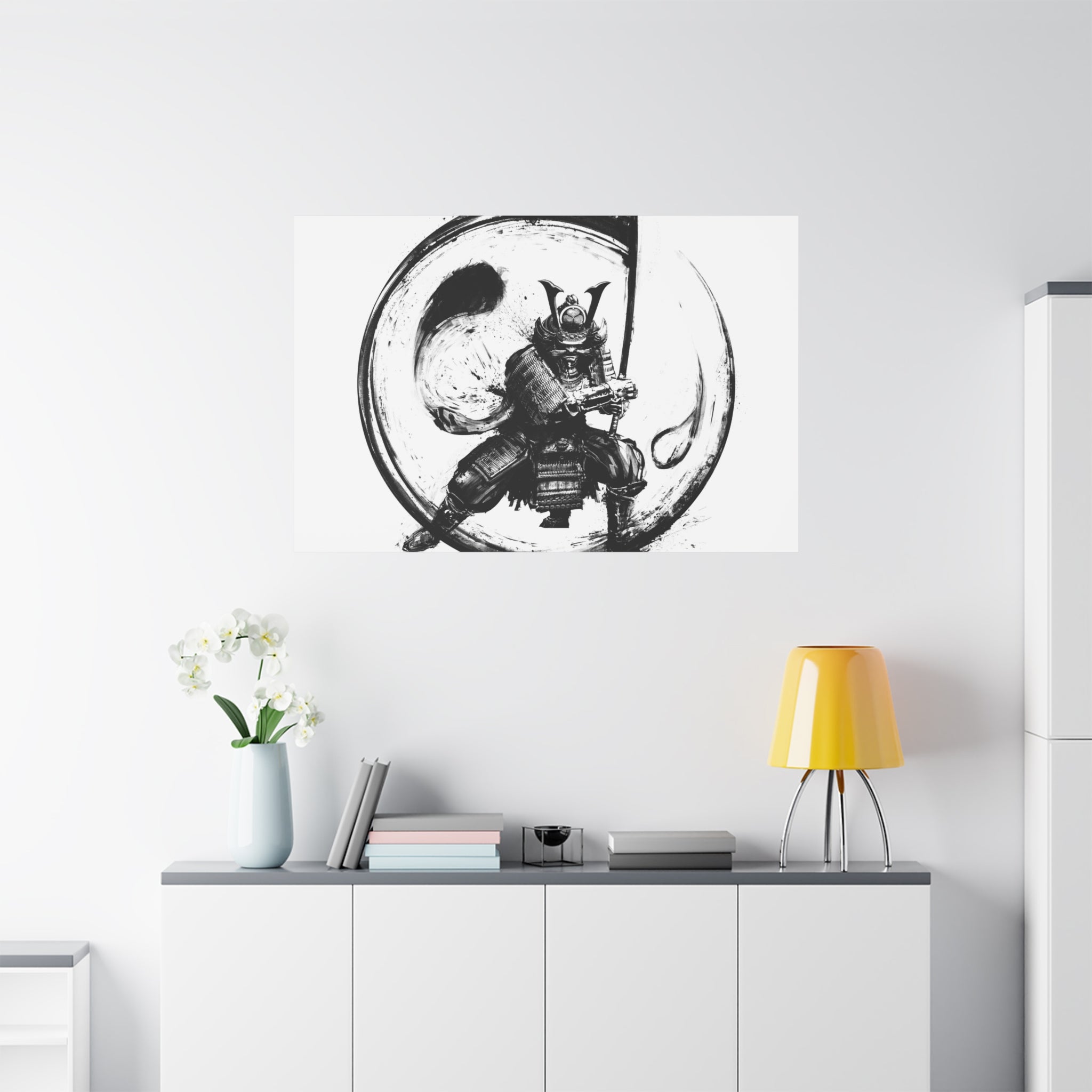 canvas-wall-art-japanese-samurai-ying-yang-katana-oni-mask-black-and-white-home-decor-zen-wall-hanging-asian-art-samurai-swor