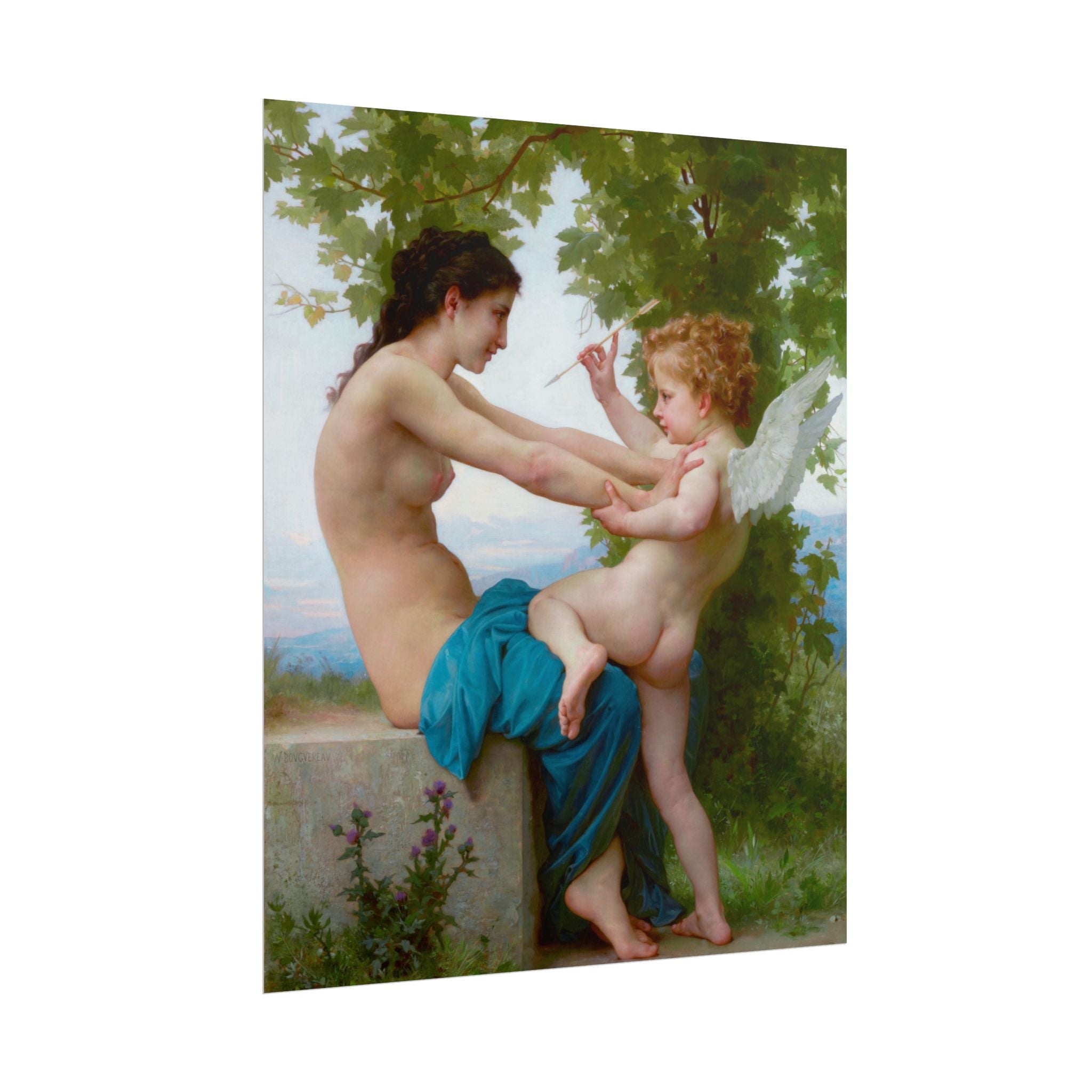 poster-print-girl-defending-herself-against-eros-bouguereau-living-room-decor-love-wall-art-eros-poster-art-romantic-painting