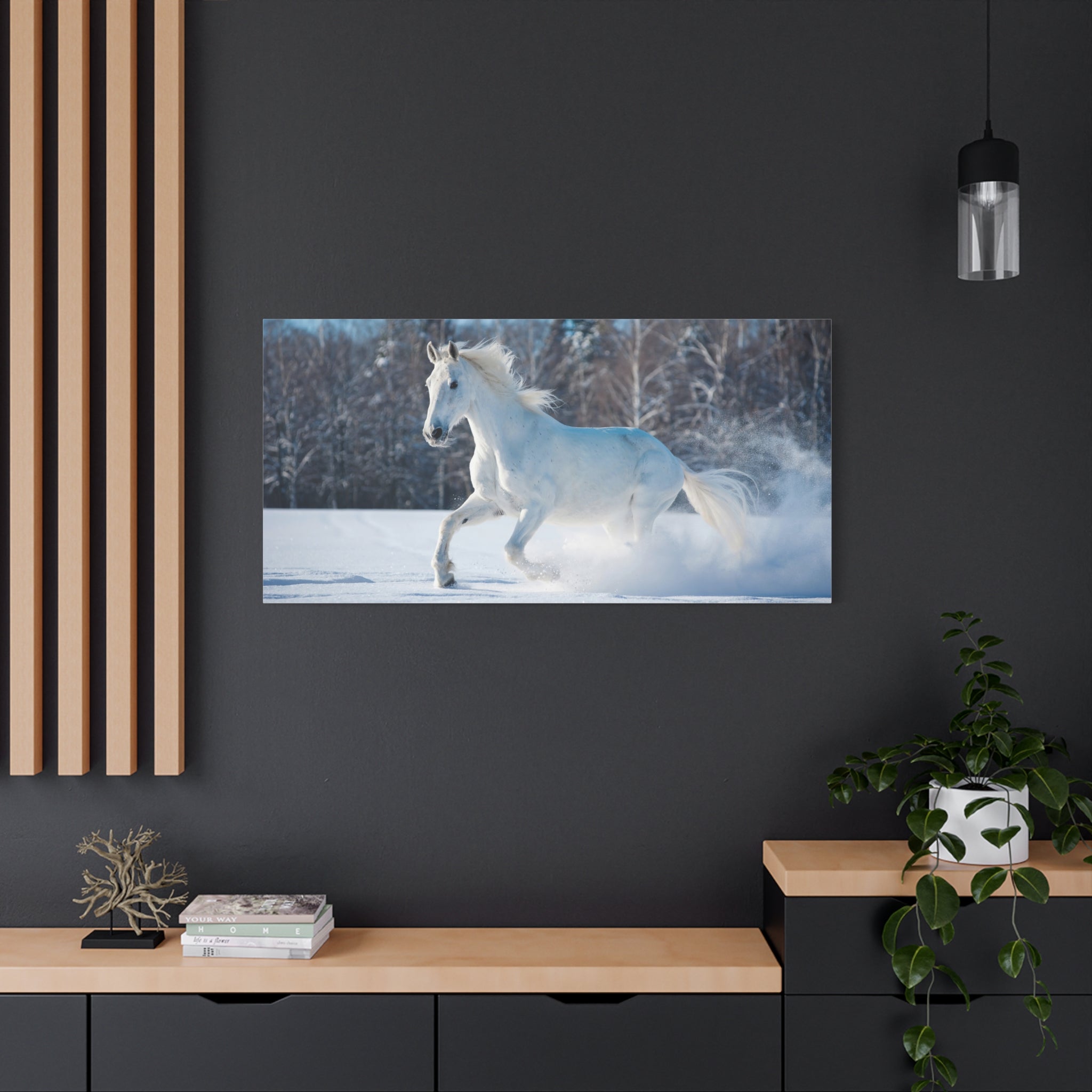 canvas-print-white-horse-winter-wall-art-home-decor-nature-decor-matte-stretched-canvas-alternative-horse-wall-decor-wildlife