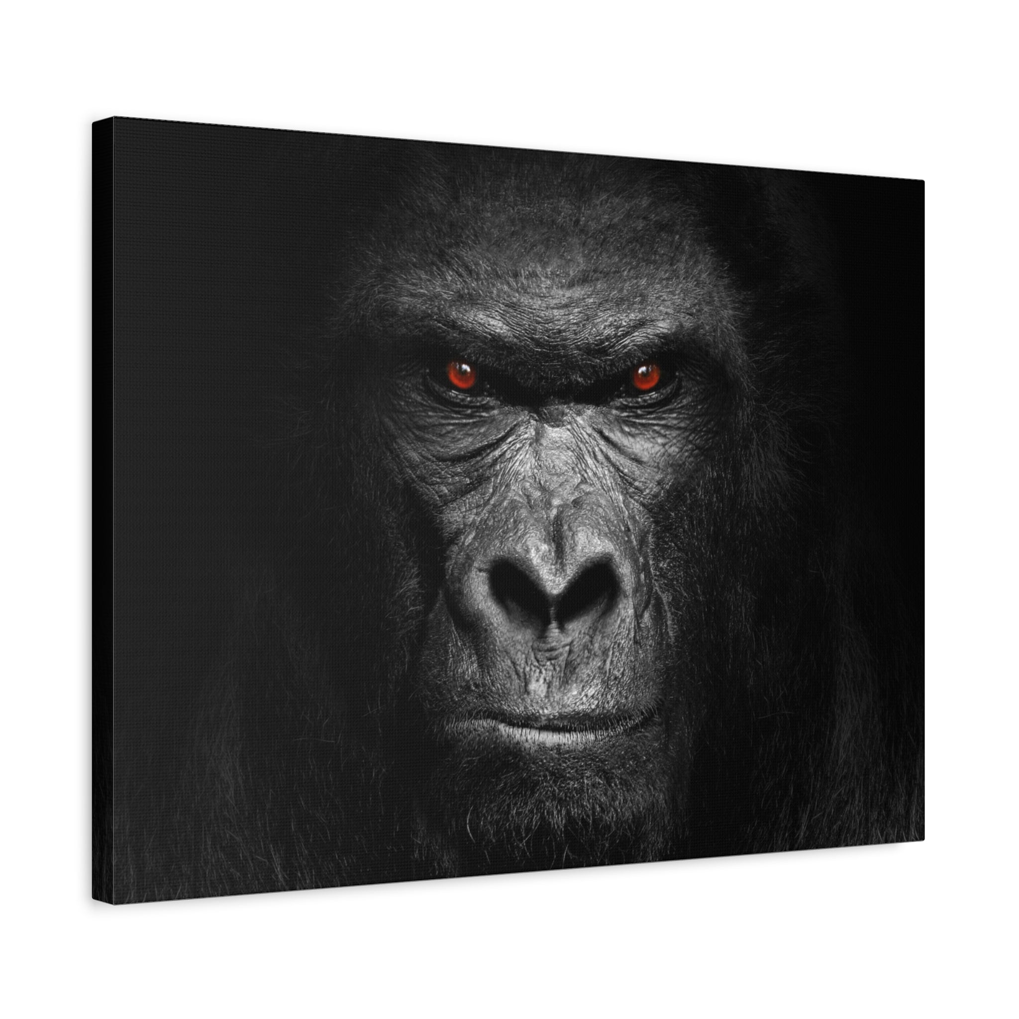 canvas-print-gorilla-face-wall-art-black-and-white-animal-decor-stretched-matte-canvas-wildlife-artwork-jungle-theme-room