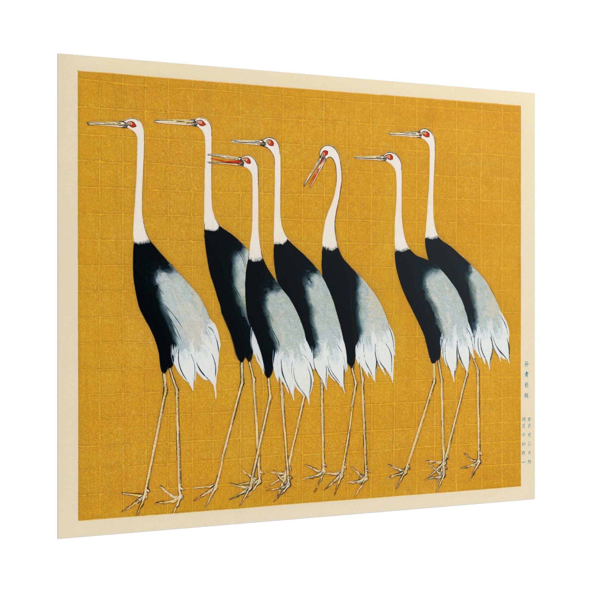 Japanese Red Crown Crane Poster Wall Art, Home Decor, Housewarming Gift, Poster Print, Japanese Poster Wall Decor