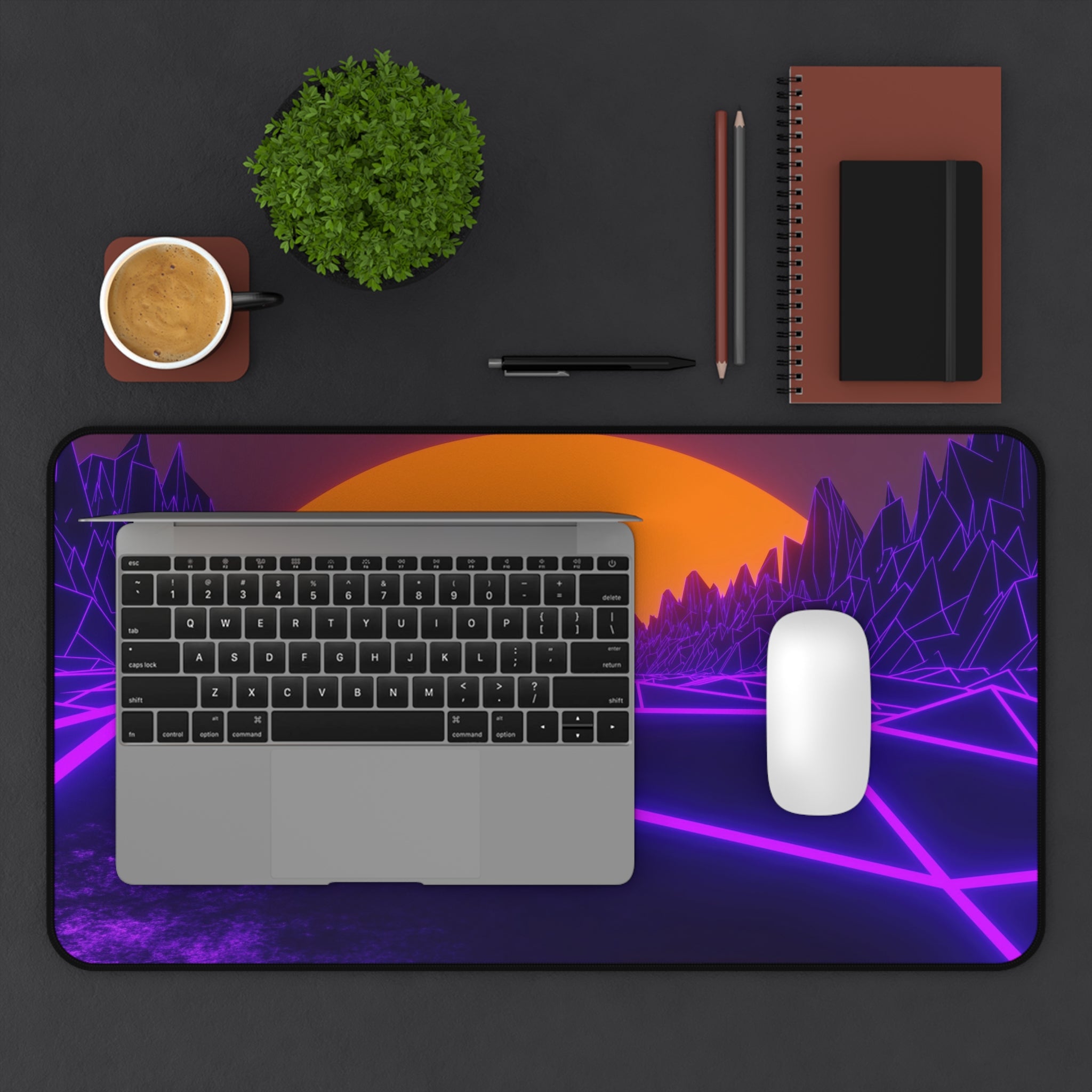 retro-vibrant-vaporwave-mouse-pad-retrowave-desk-mat-neon-synthwave-desk-pad-vaporwave-sun-and-mountains