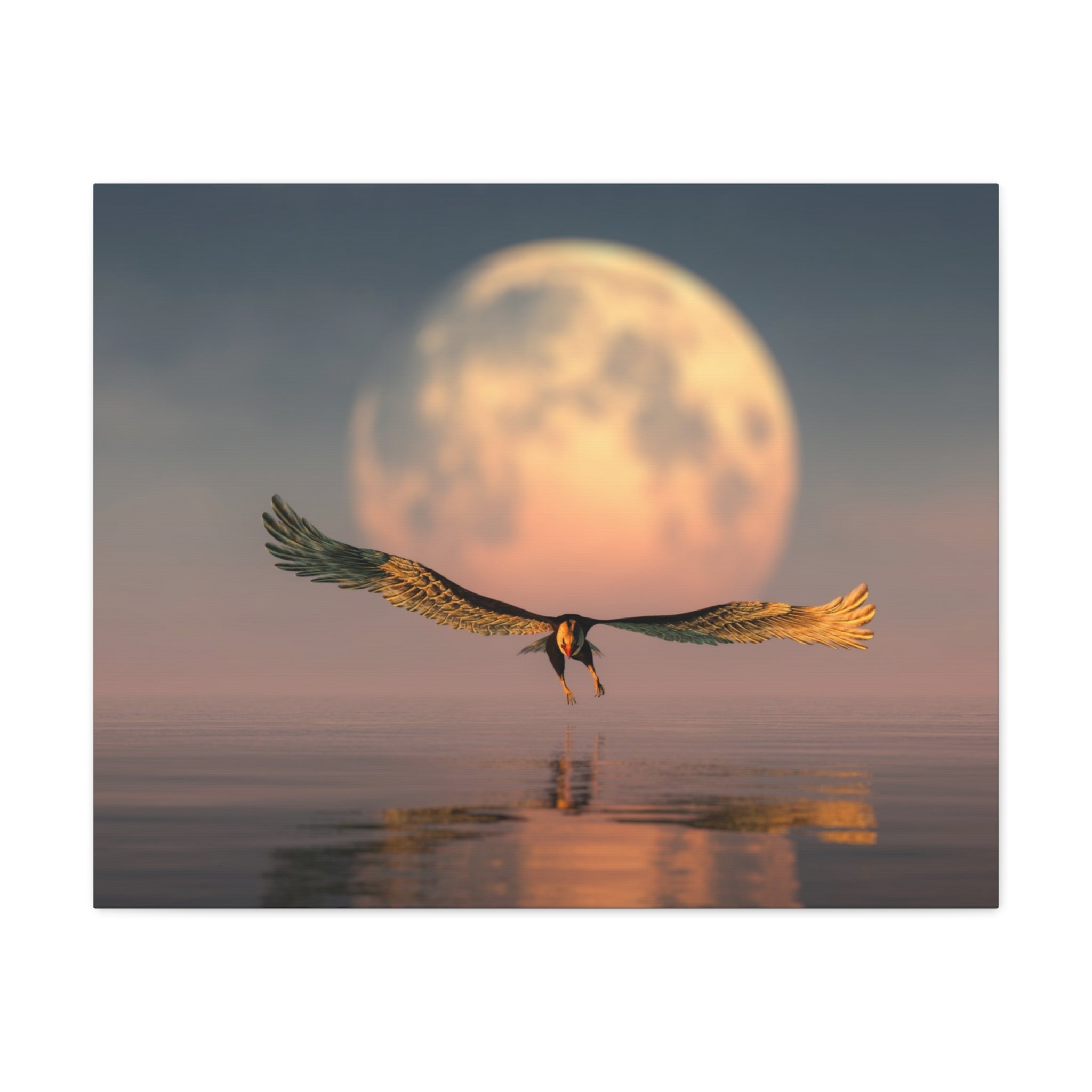 canvas-print-eagle-moon-illustration-living-room-wall-decor-stretched-matte-canvas-art-home-decor-wildlife-painting-wall-hang