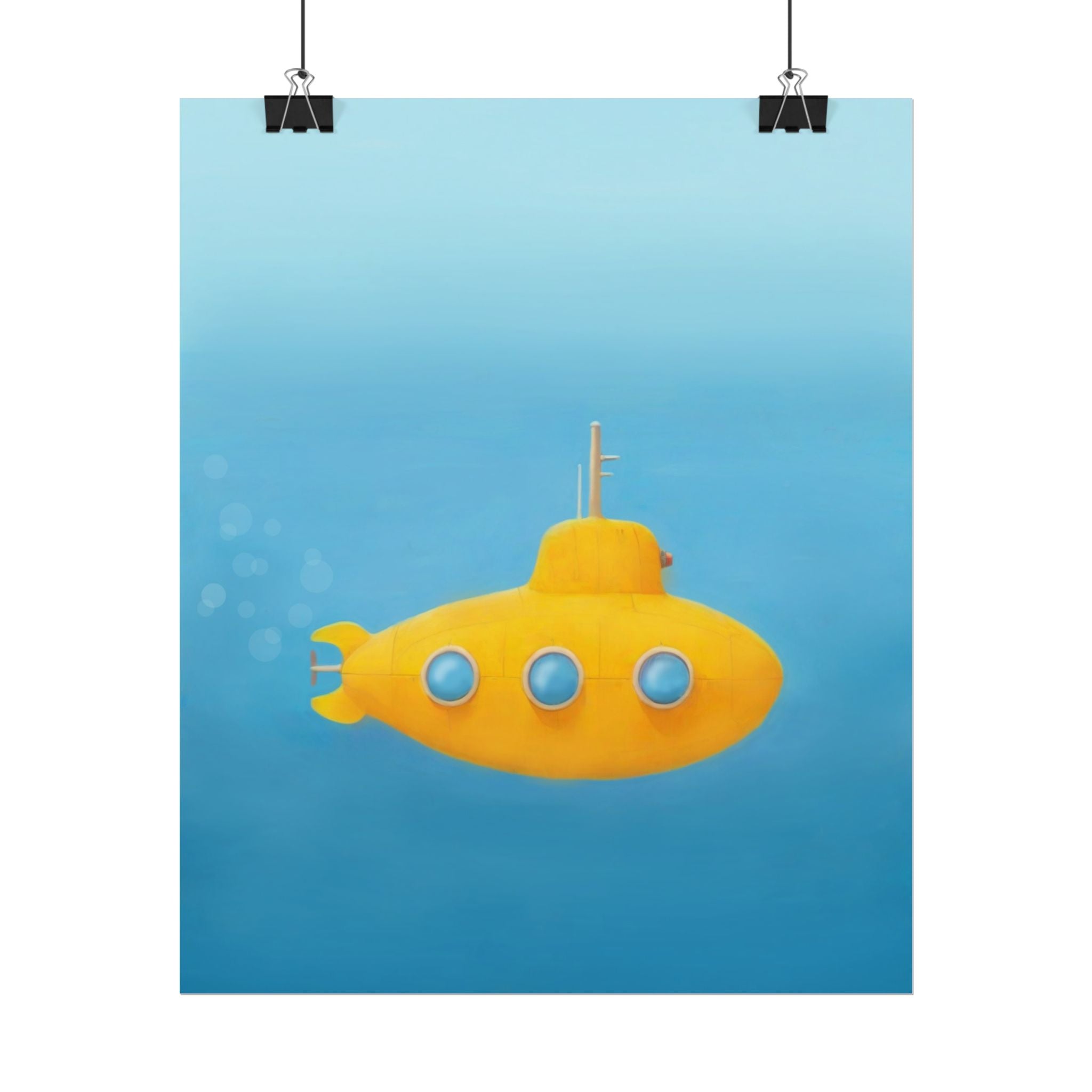 yellow-submarine-nursery-poster-art-fine-art-poster-wall-art-submarine-print-yellow-nursery-decor-gender-neutral-nursery