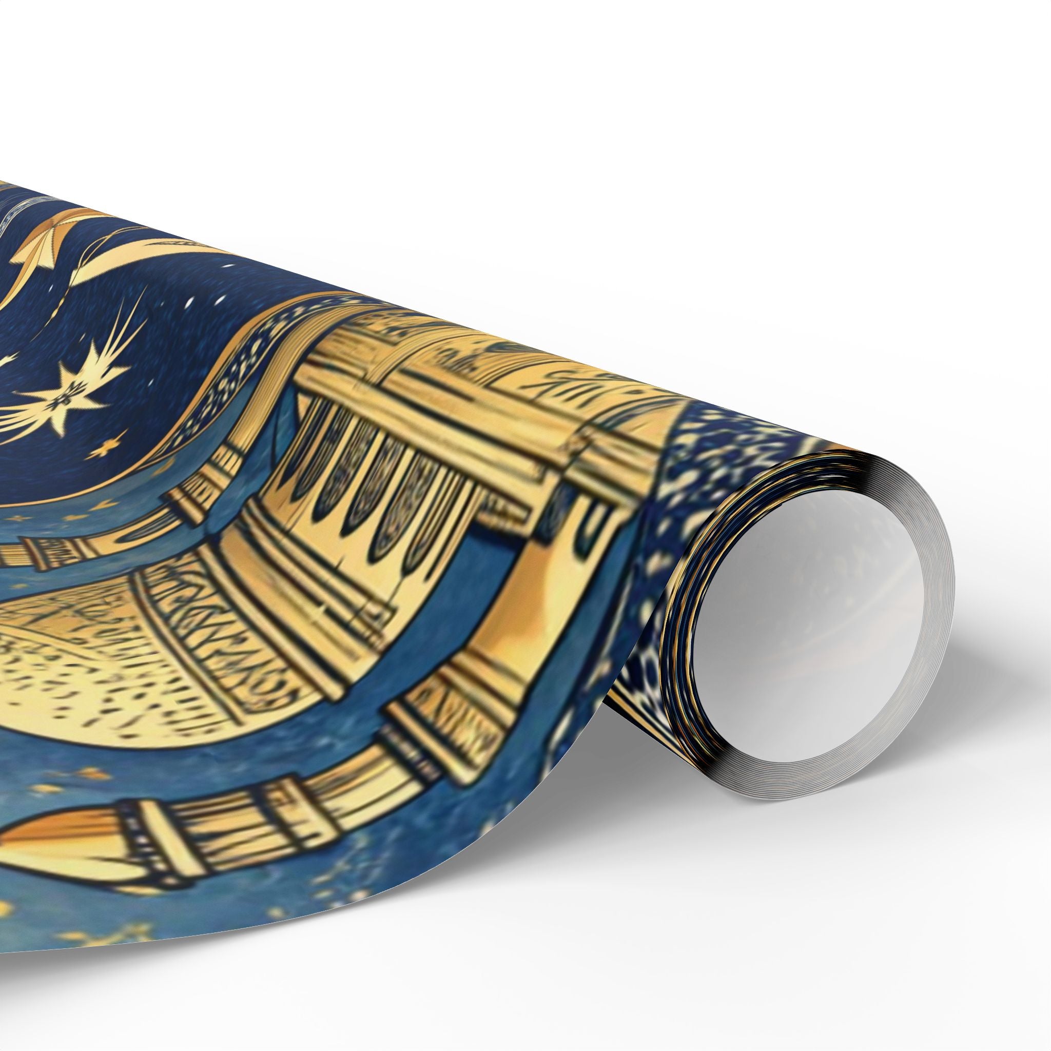 ramadan-night-wrapping-papers-islamic-crescent-moon-gift-wrap-mosque-silhouette-eid-holiday-supplies-festive-present-packagin