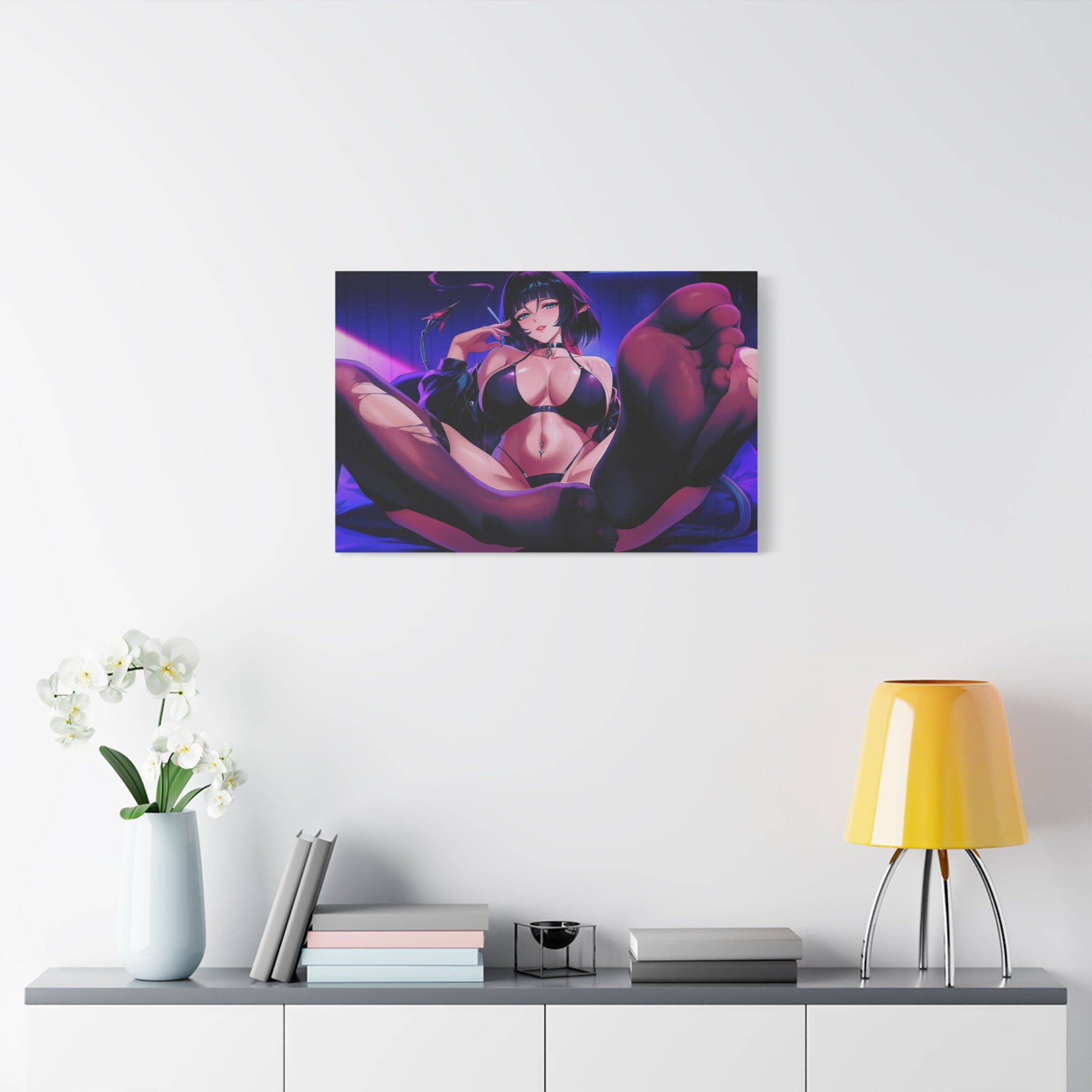 beautiful-sexy-anime-girl-canvas-print-matte-canvas-wall-art-anime-lover-foot-home-decor-anime-girl-poster