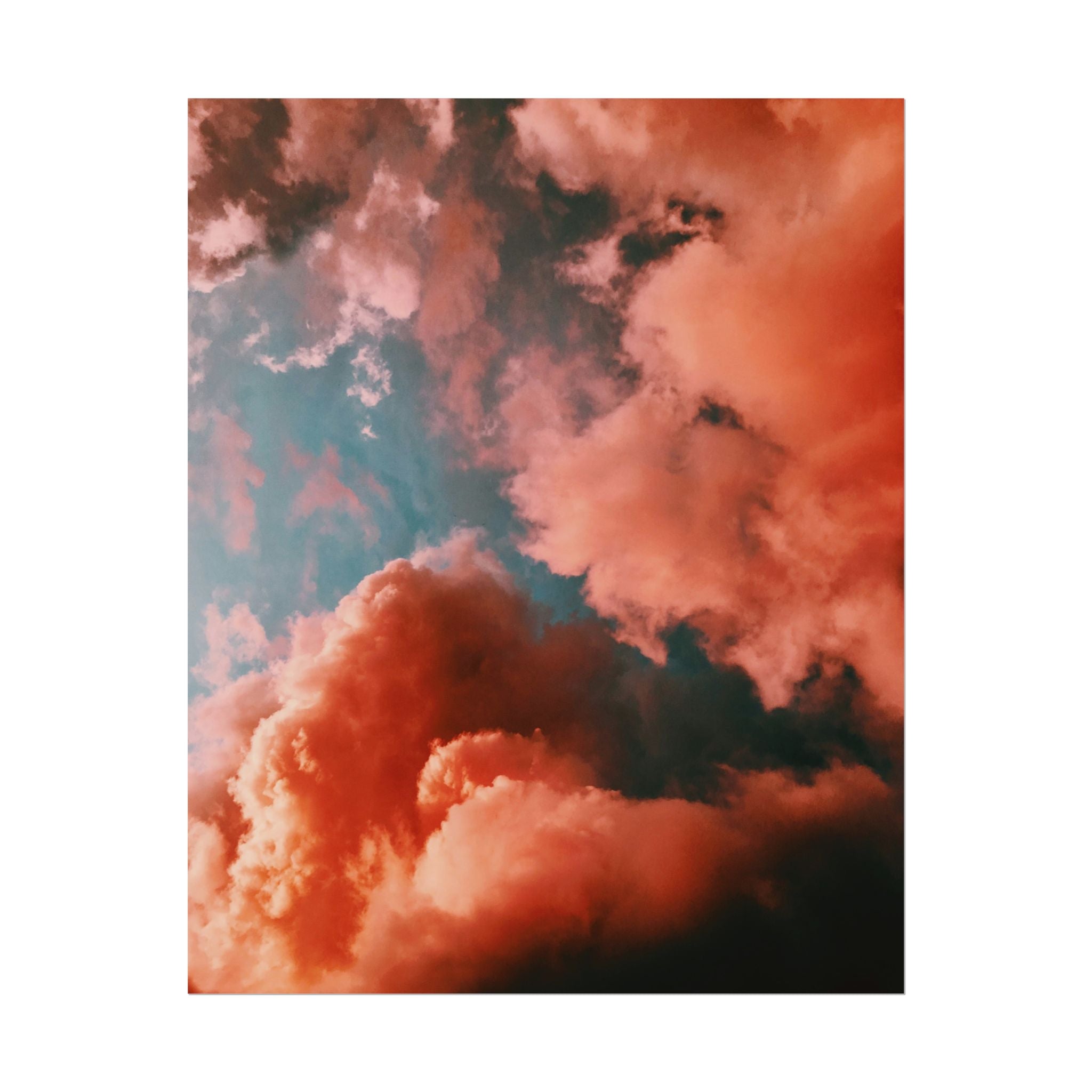 pinkish-cloud-sunset-poster-print-pink-wall-art-sunset-artwork-home-wall-decor-room-decoration-wall-hanging