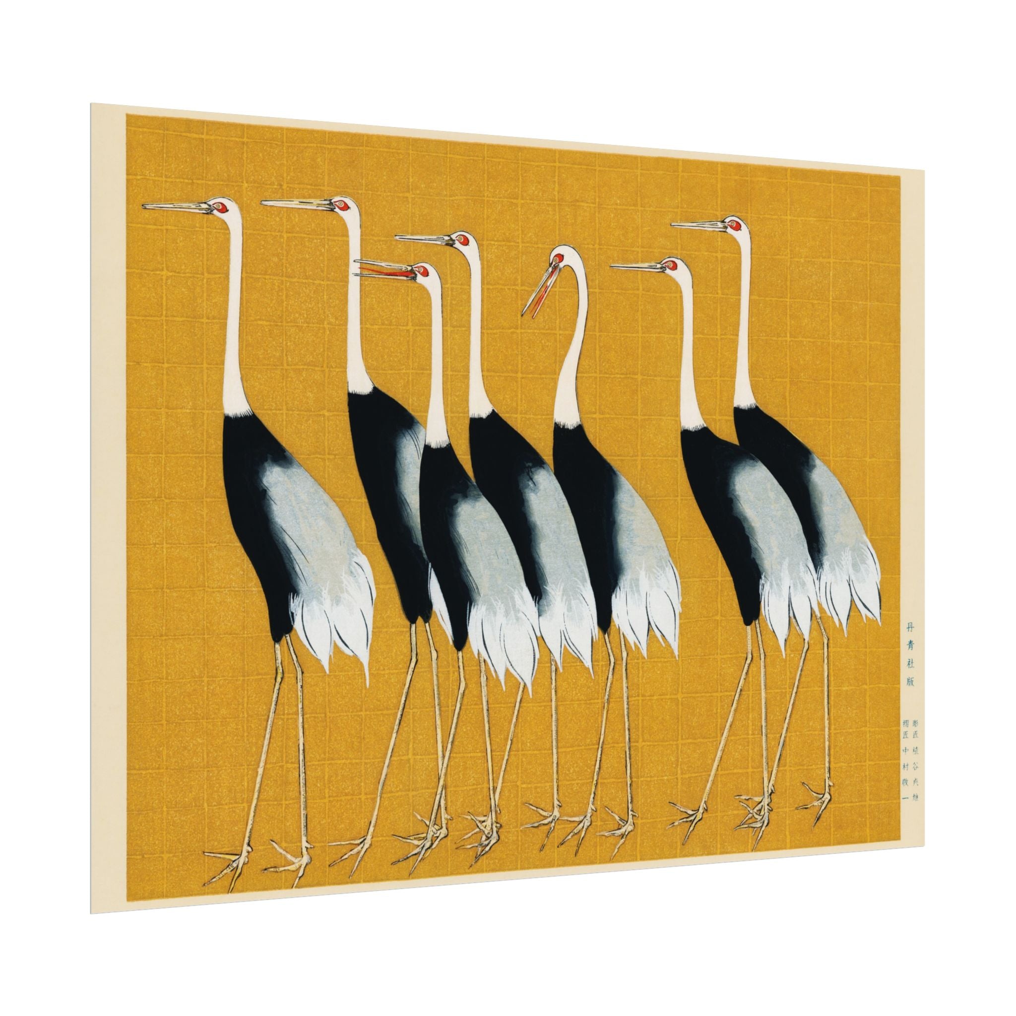 Japanese Red Crown Crane Poster Wall Art, Home Decor, Housewarming Gift, Poster Print, Japanese Poster Wall Decor