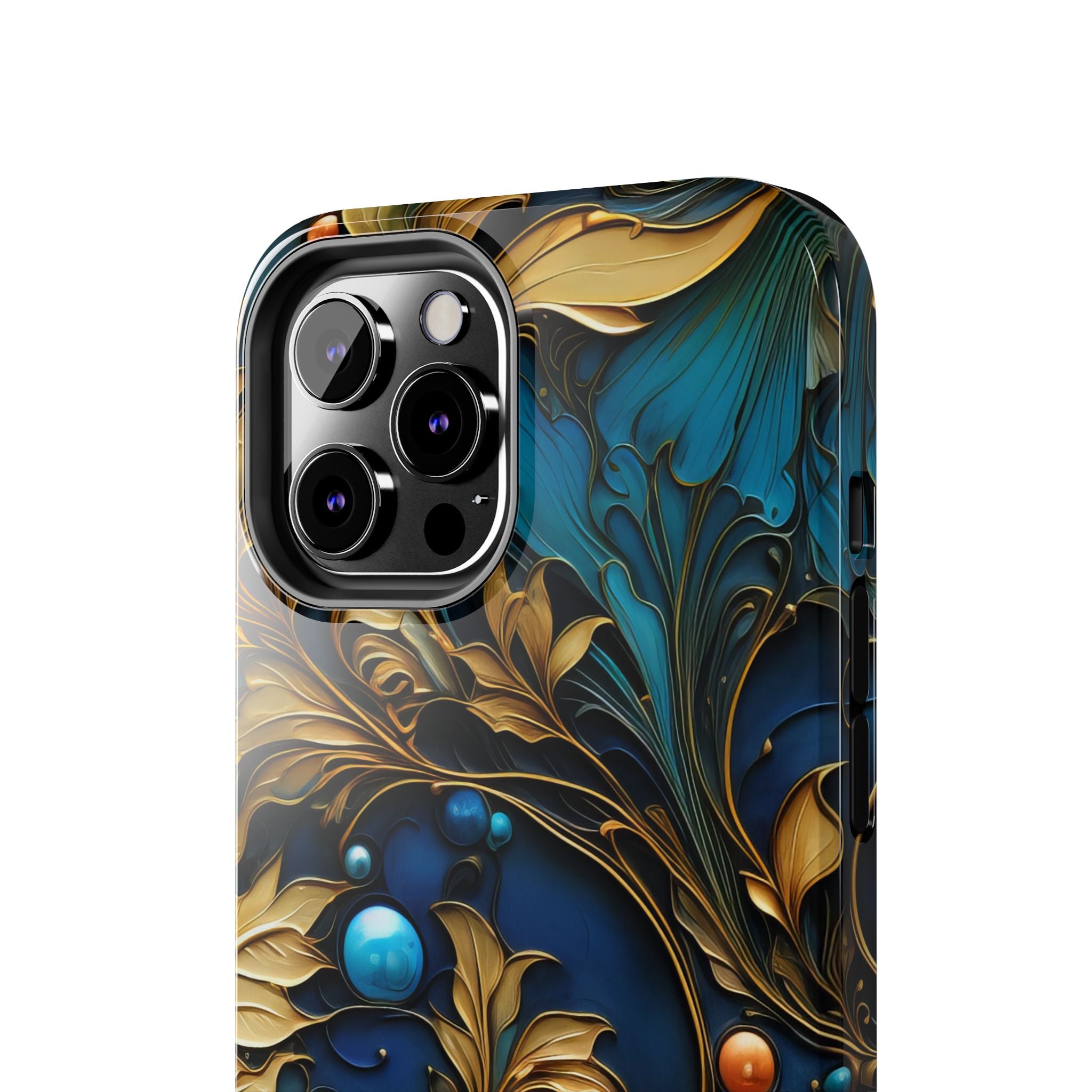 textured-art-nouveau-floral-tough-phone-case-cottagecore-iphone-case-unique-floral-phone-cover-vintage-style-iphone-case-prot