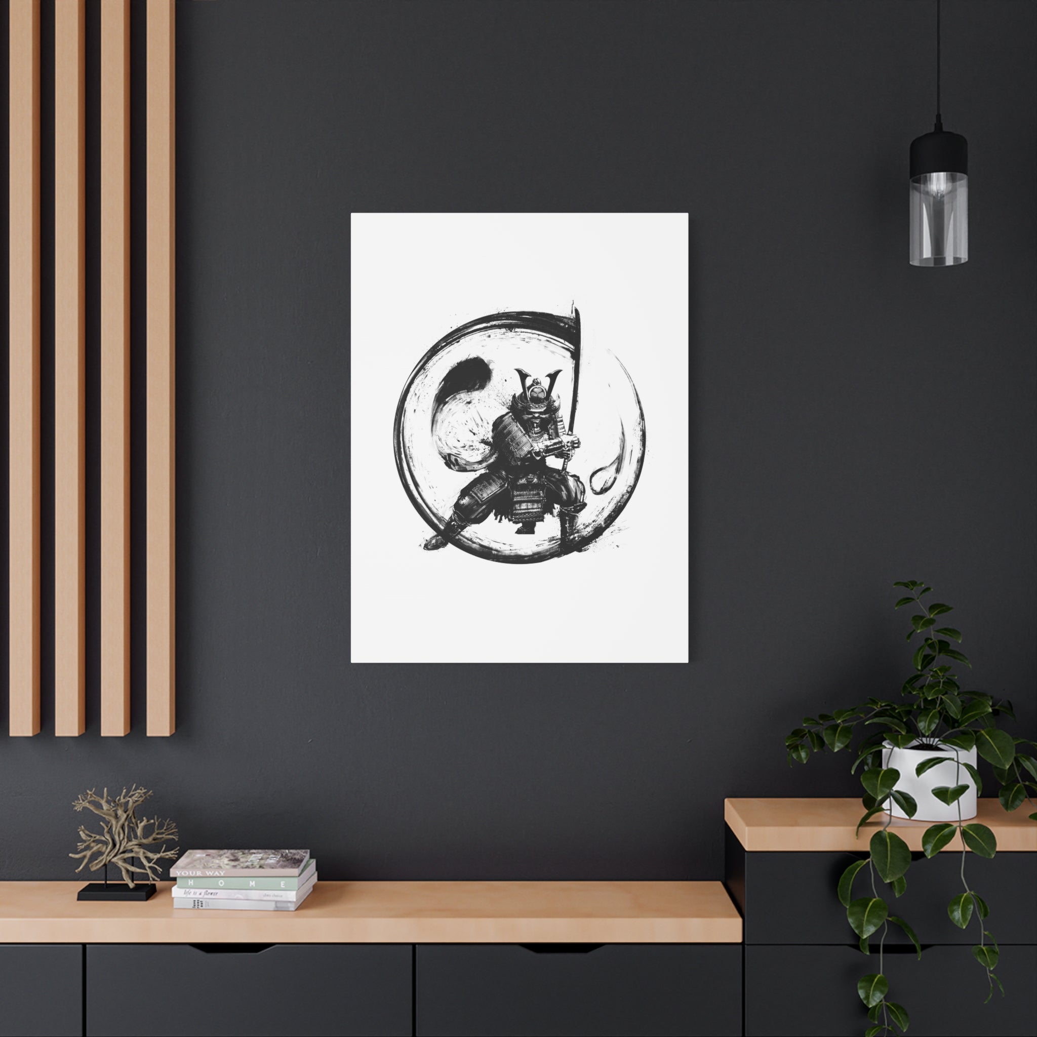 canvas-wall-art-japanese-samurai-ying-yang-katana-oni-mask-black-and-white-home-decor-zen-wall-hanging-asian-art-samurai-swor