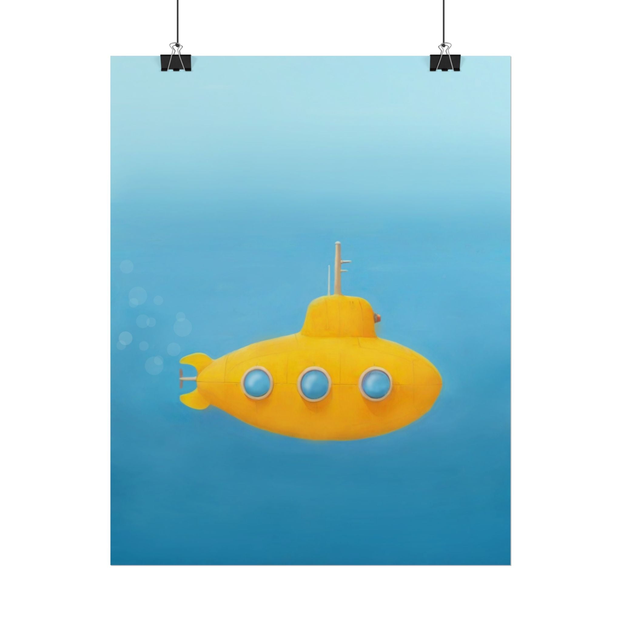 yellow-submarine-nursery-poster-art-fine-art-poster-wall-art-submarine-print-yellow-nursery-decor-gender-neutral-nursery