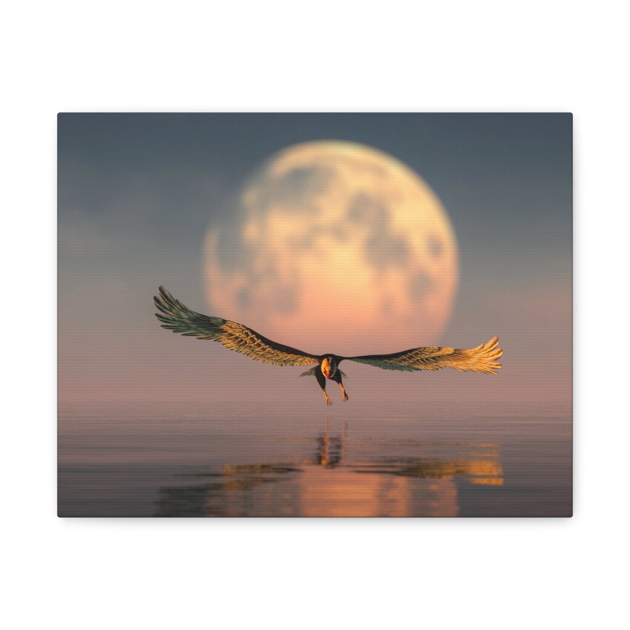 canvas-print-eagle-moon-illustration-living-room-wall-decor-stretched-matte-canvas-art-home-decor-wildlife-painting-wall-hang